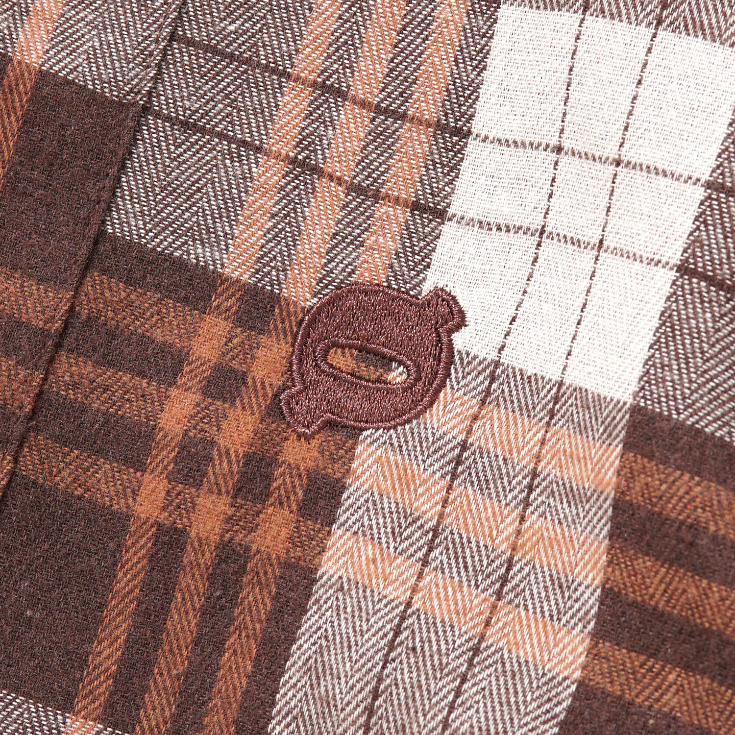 Noforty Project Long Shirt Flanel Flap Brown