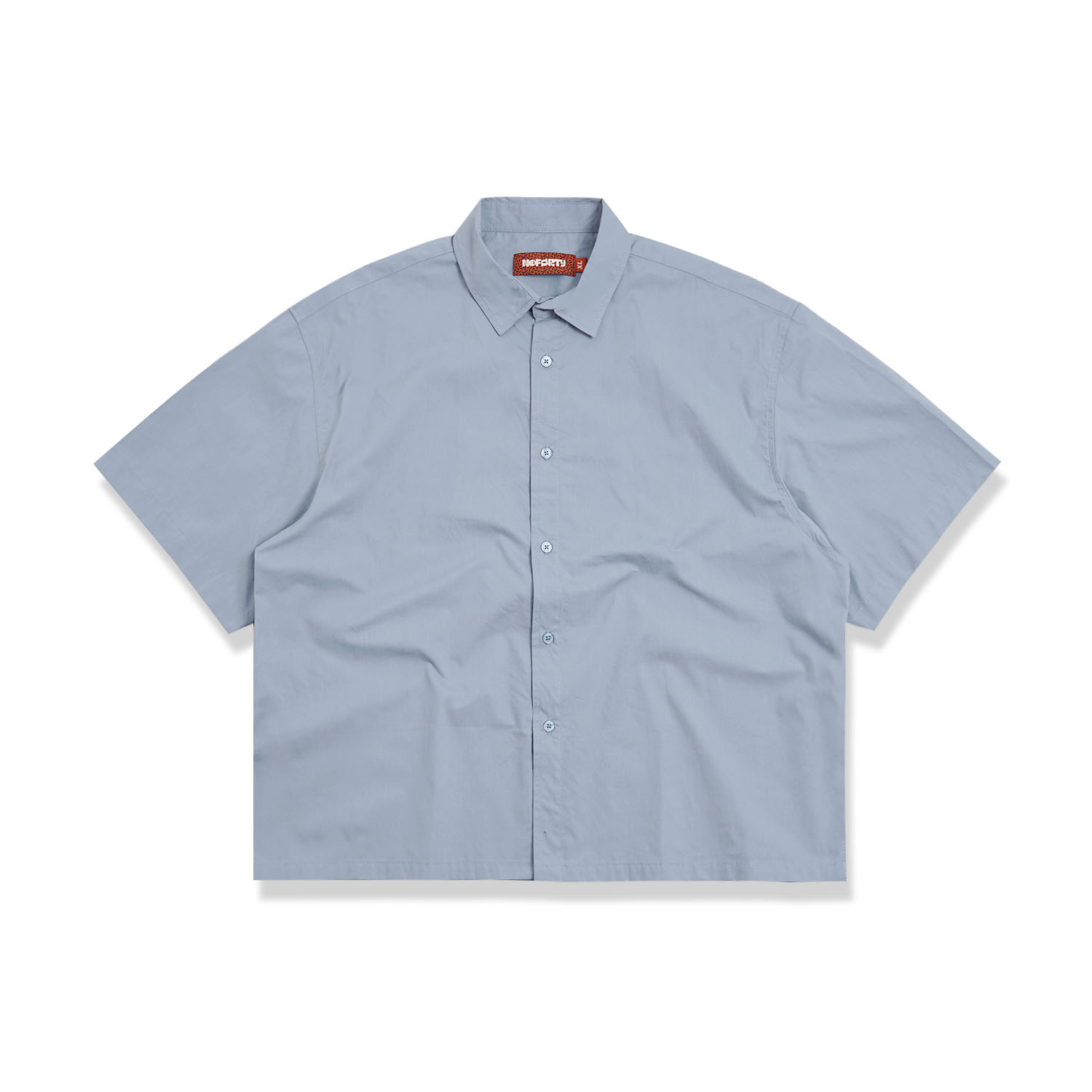 Noforty Project Oversize Wide Boxy Short Shirt Alba Sky Blue