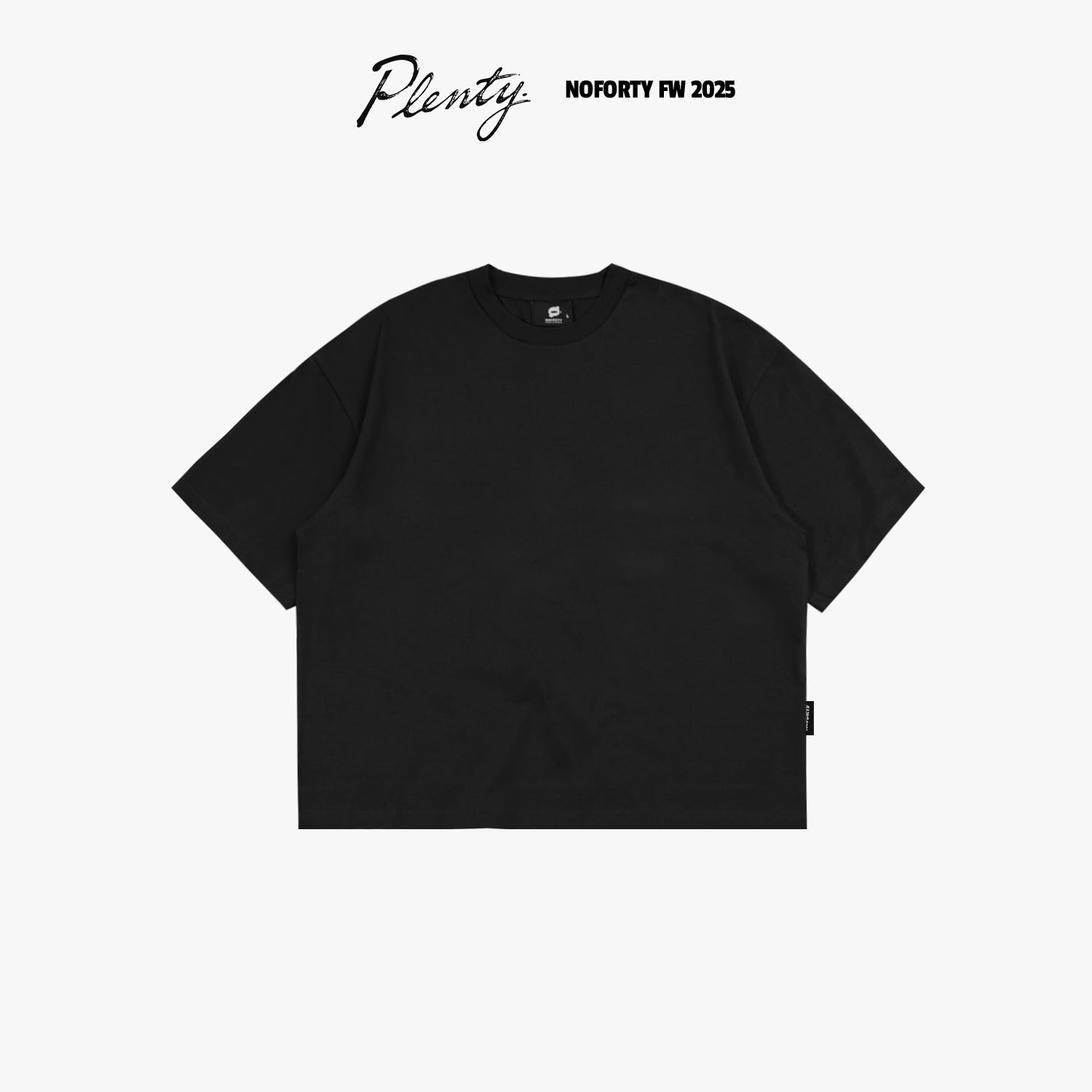 Noforty Project Oversize Boxy Loose Tshirt Tothem Black
