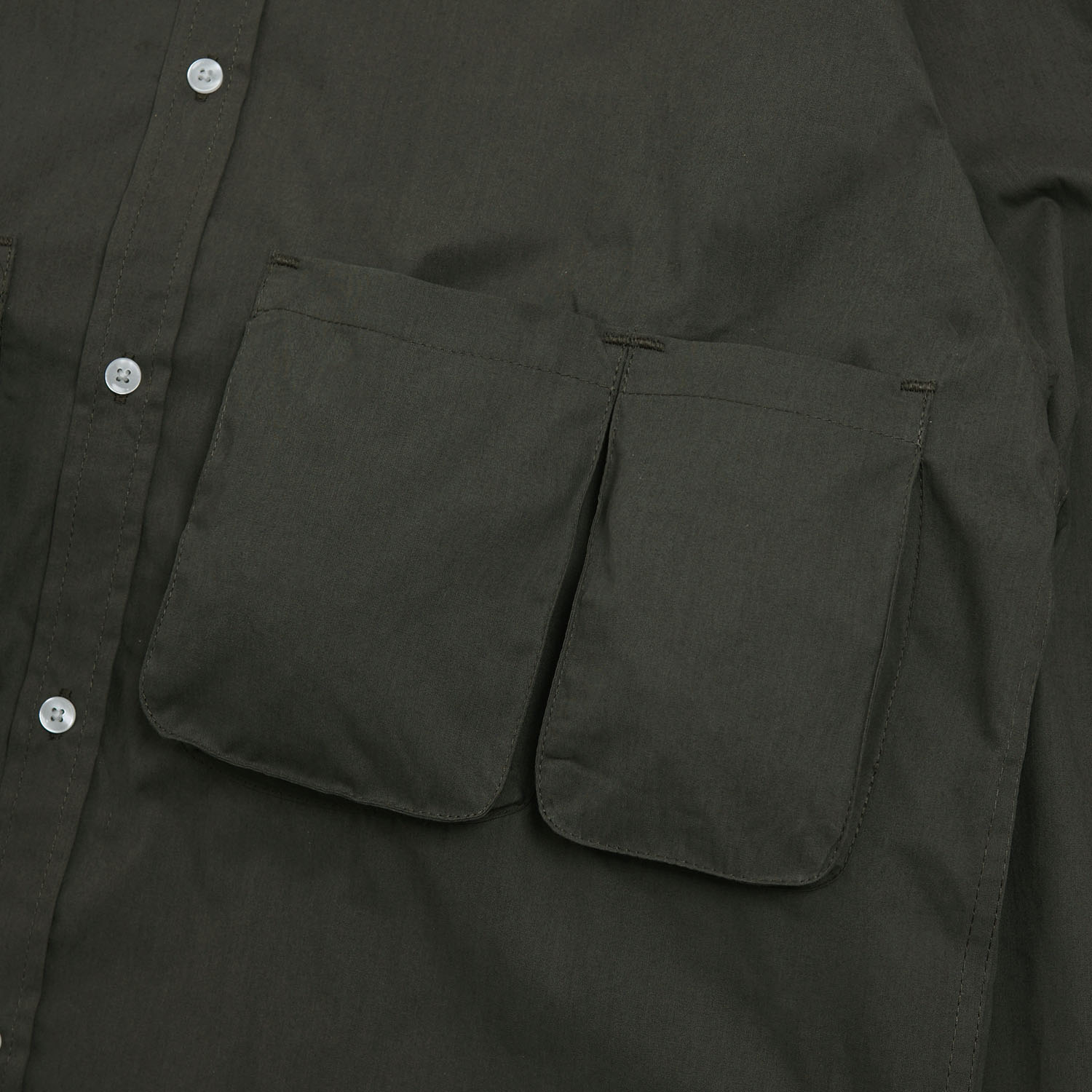 Noforty Project Oversize Boxy Long Shirt Furrel Dark Olive