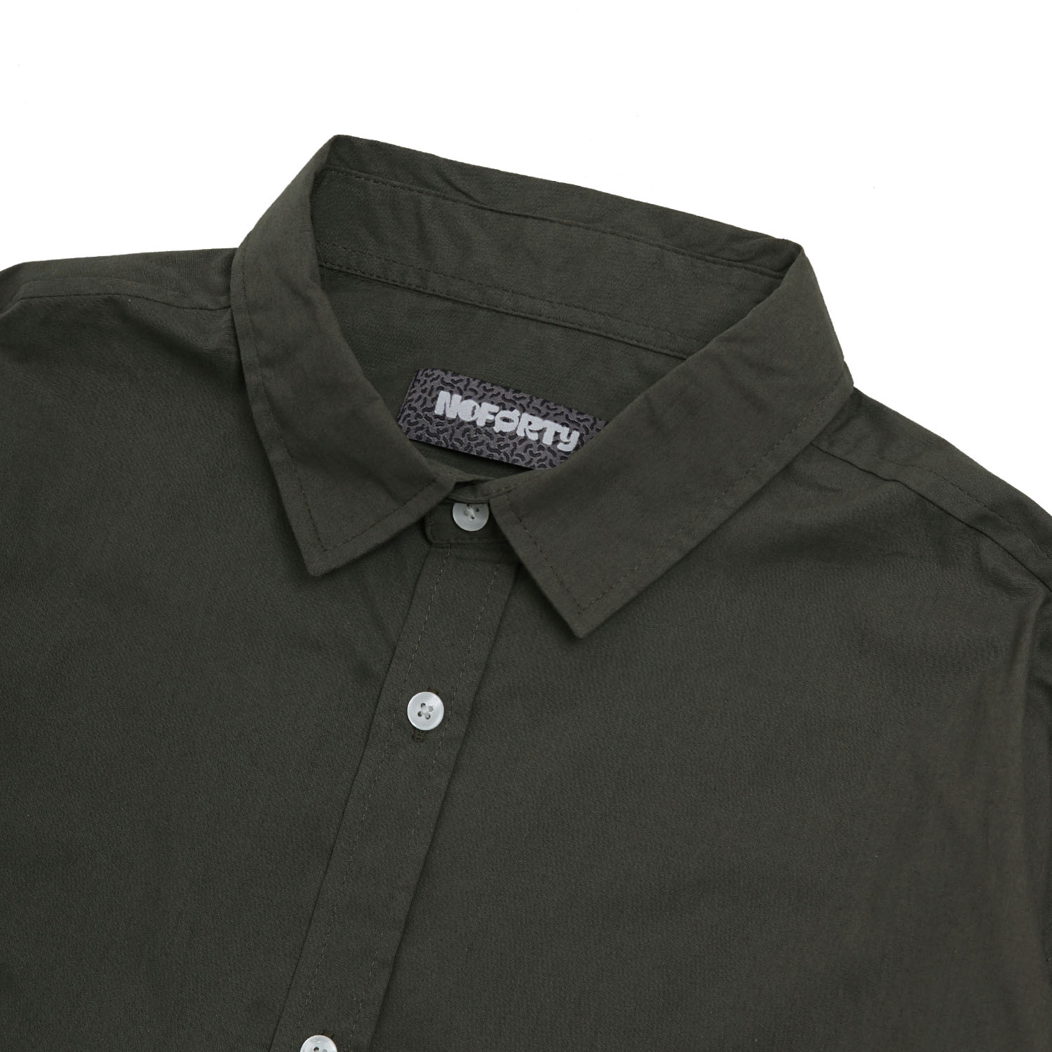 Noforty Project Oversize Boxy Long Shirt Furrel Dark Olive