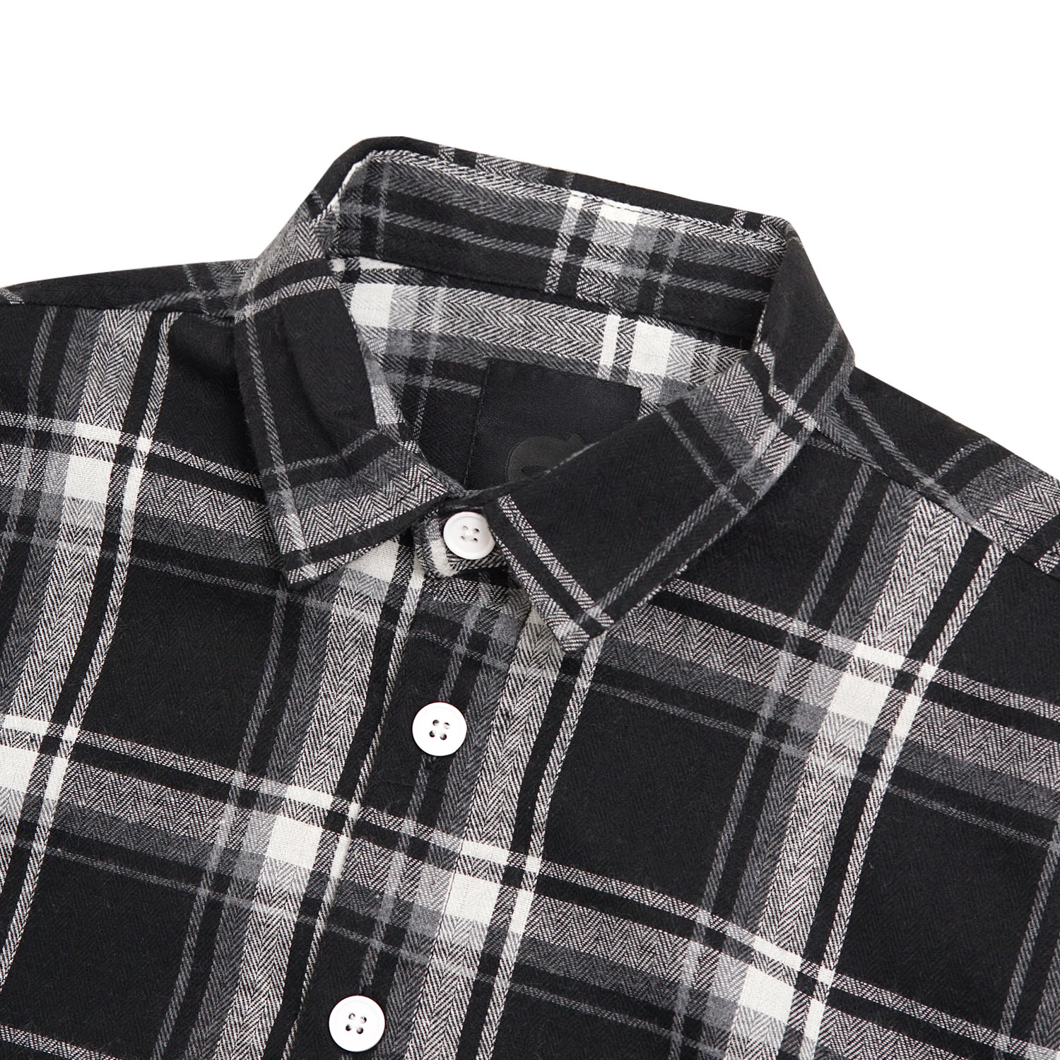 Noforty Project Boxy Oversize Short Shirt Flanel Toffin Black