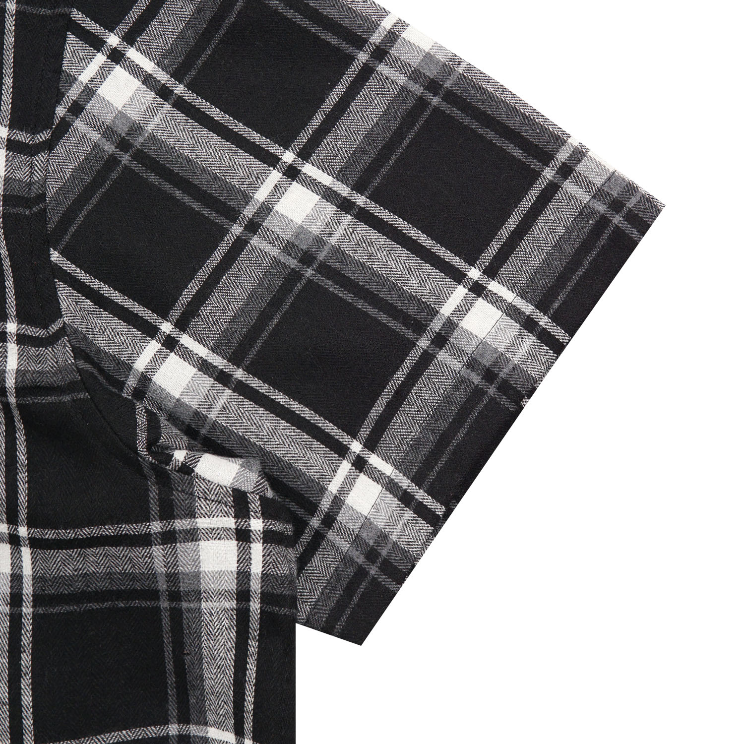 Noforty Project Boxy Oversize Short Shirt Flanel Toffin Black
