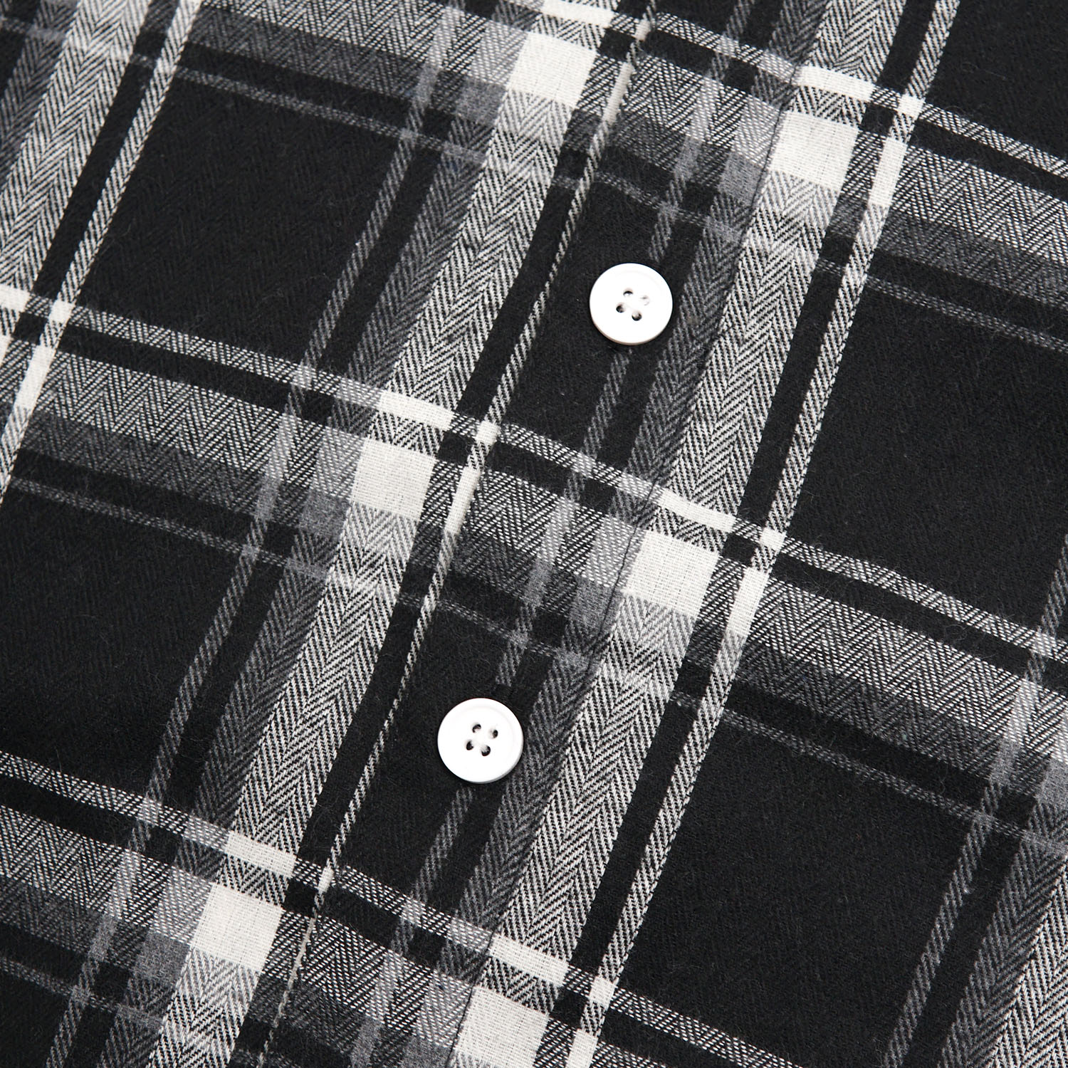Noforty Project Boxy Oversize Short Shirt Flanel Toffin Black