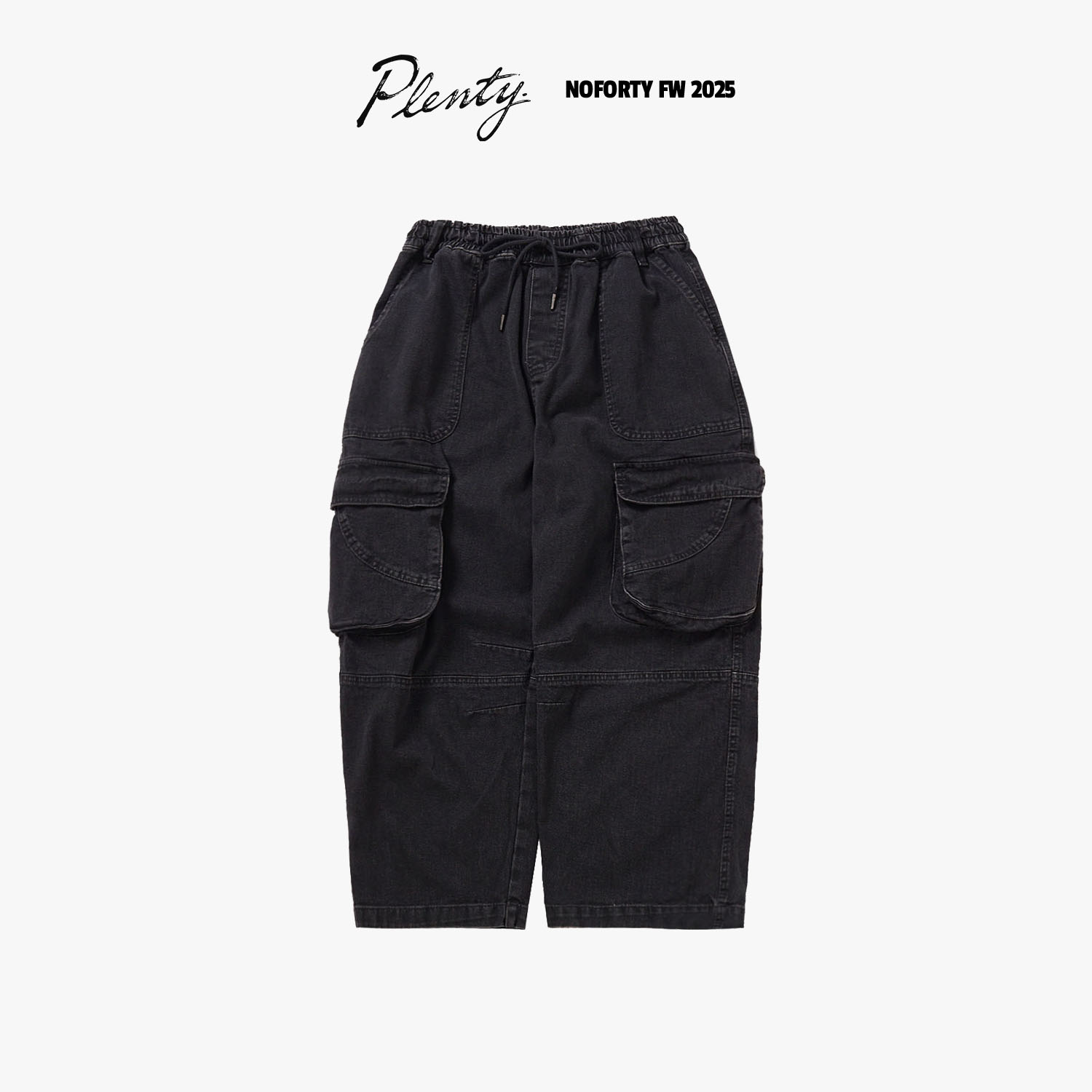 Noforty Project Baggy Cargo Long Pants Hamford Black