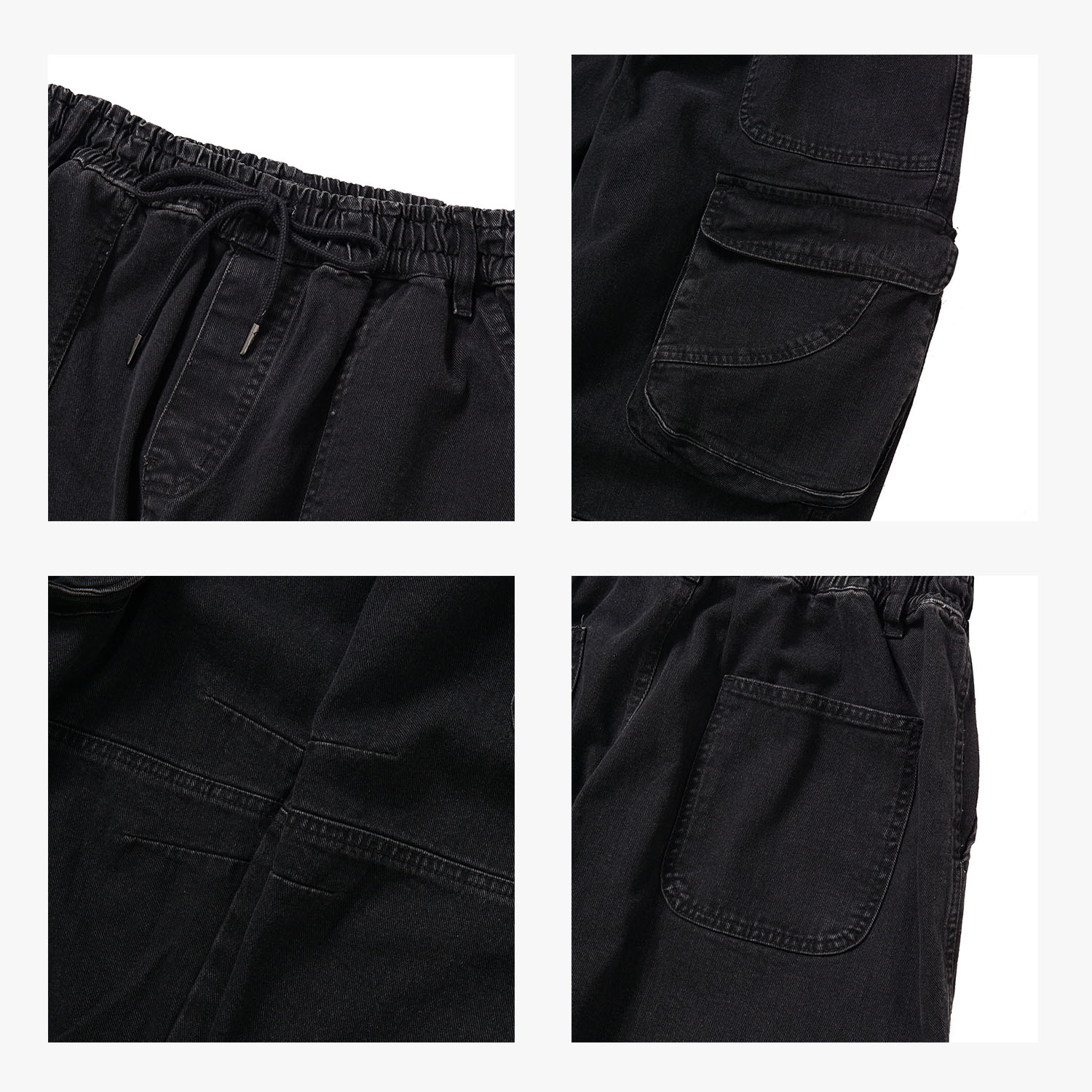 Noforty Project Baggy Cargo Long Pants Hamford Black