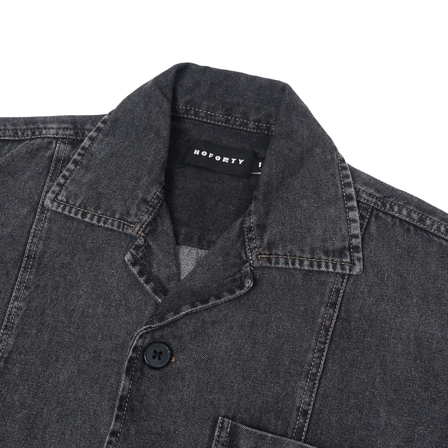 Noforty Project Oversize Short Shirt Denim Lowa Black