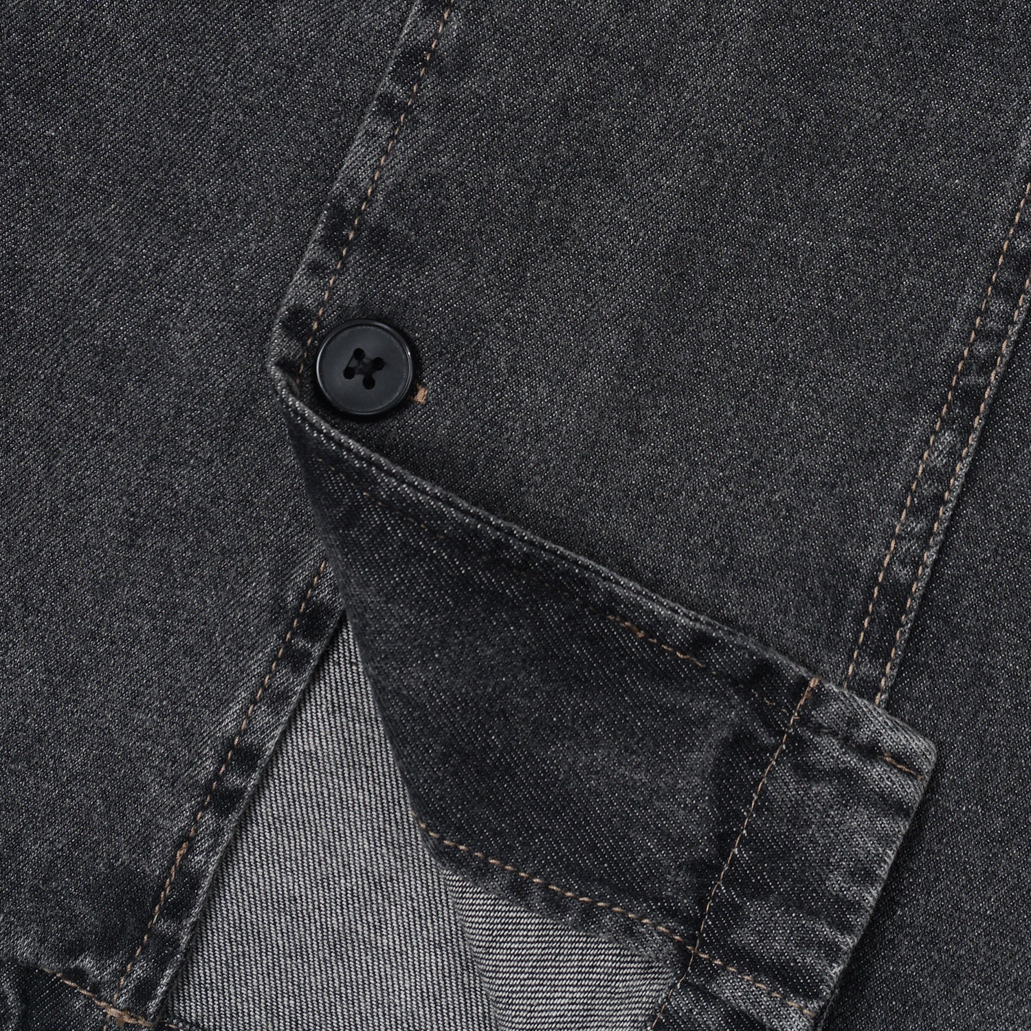 Noforty Project Oversize Short Shirt Denim Lowa Black