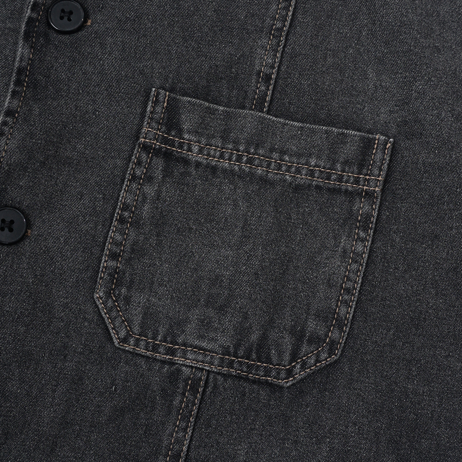 Noforty Project Oversize Short Shirt Denim Lowa Black
