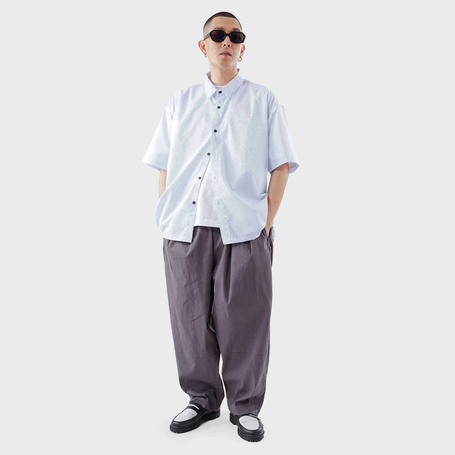 Noforty Project Oversize Boxy Short Shirt Nikola White