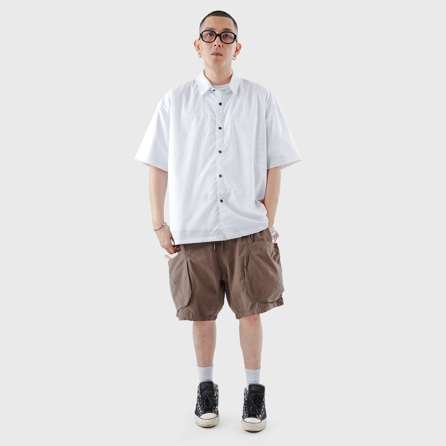 Noforty Project Oversize Boxy Short Shirt Nikola Grey