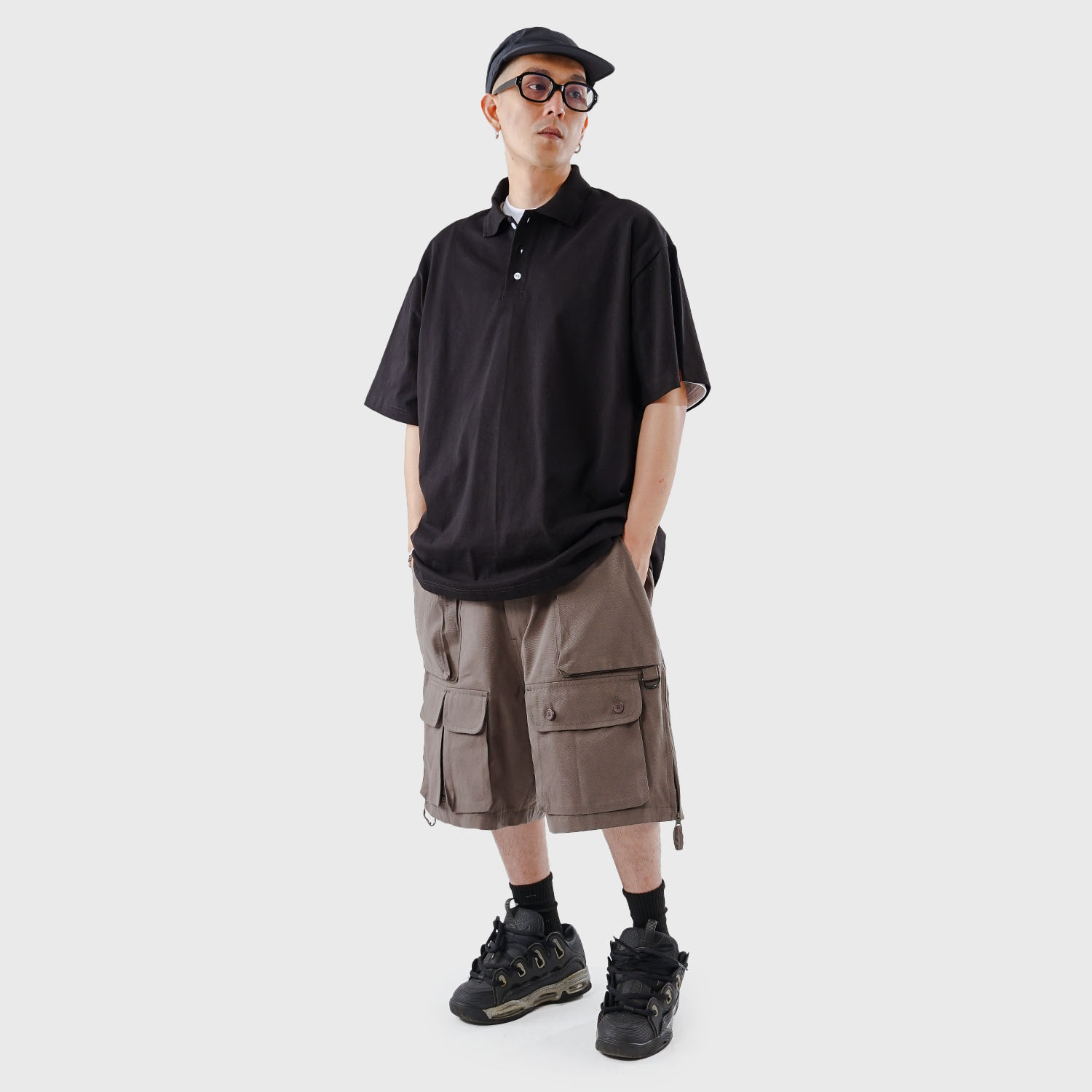 Noforty Project Oversize Short Poloshirt Surca Black
