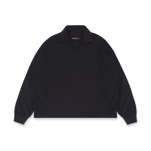 Image of Noforty Project Oversize Sweater Rugby Malfin Black