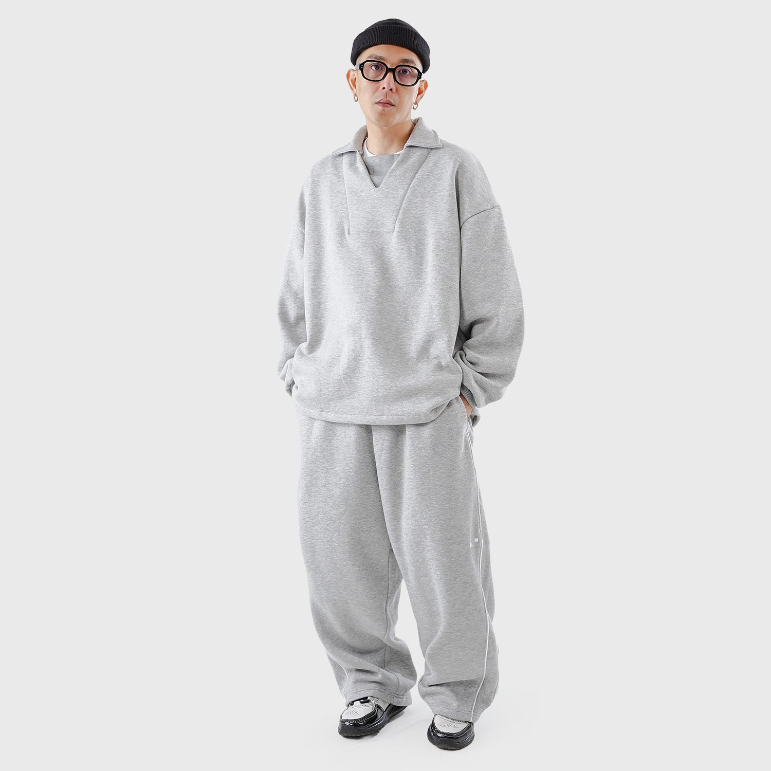 Noforty Project Baggy Sweat Pants Alfred Misty