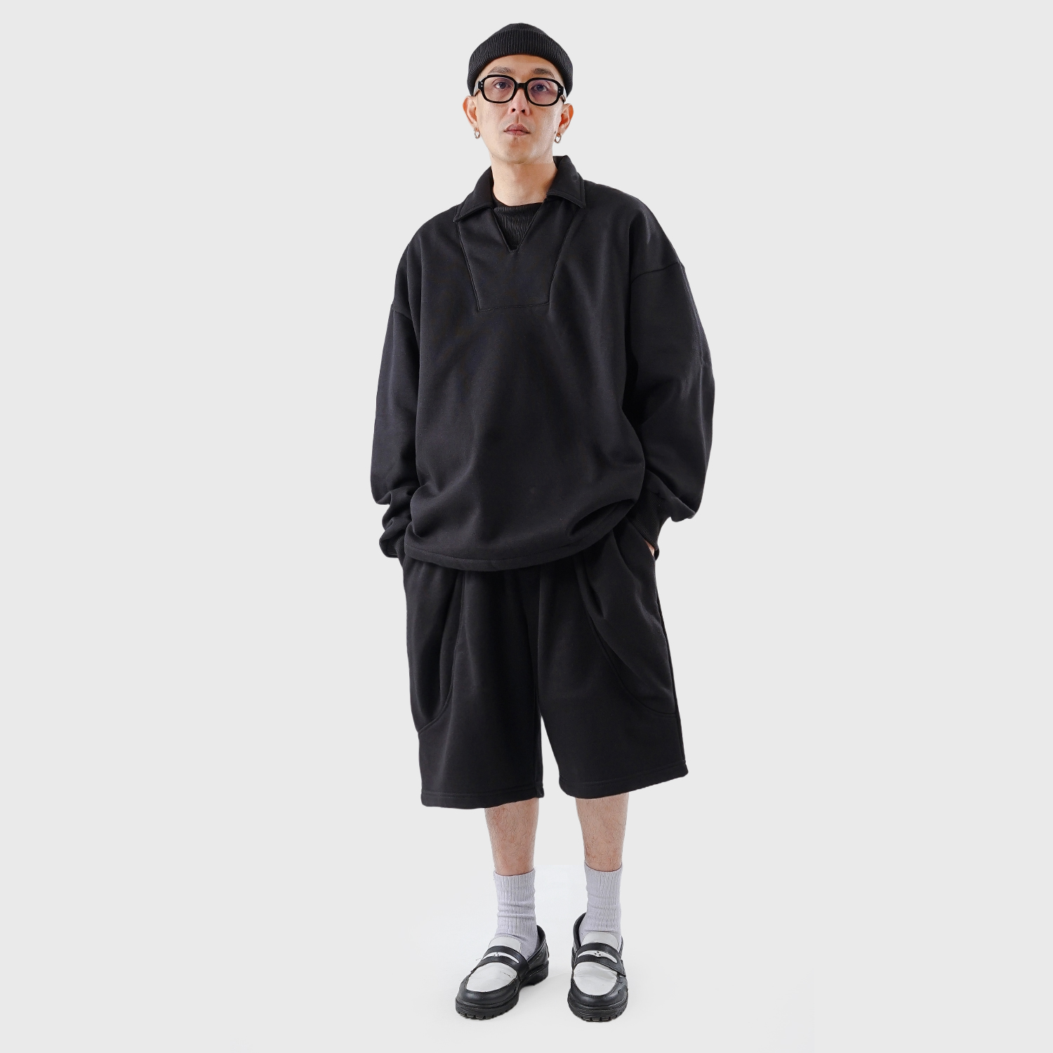 Noforty Project Sweat Pants Short Rocky Black