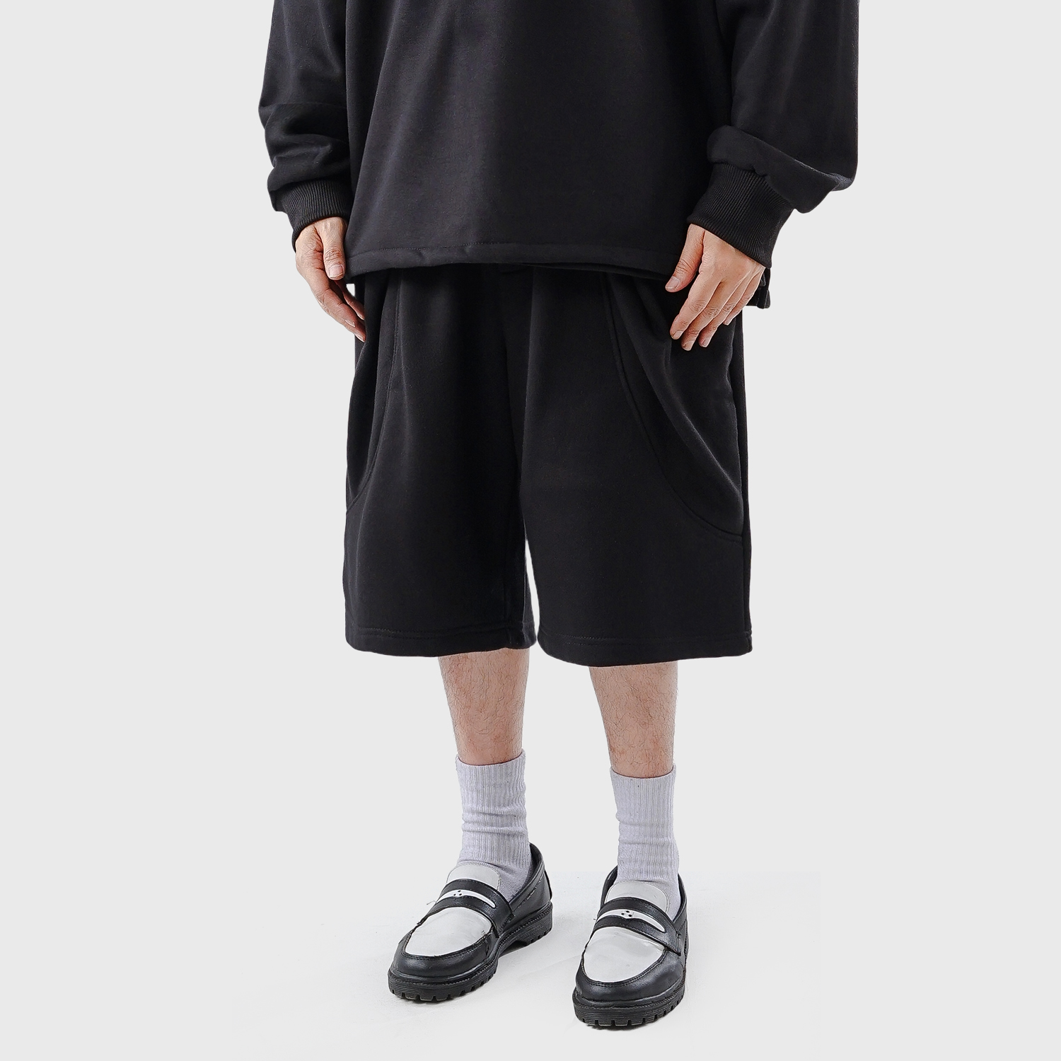 Noforty Project Sweat Pants Short Rocky Black