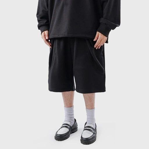 Image of Noforty Project Sweat Pants Short Rocky Black