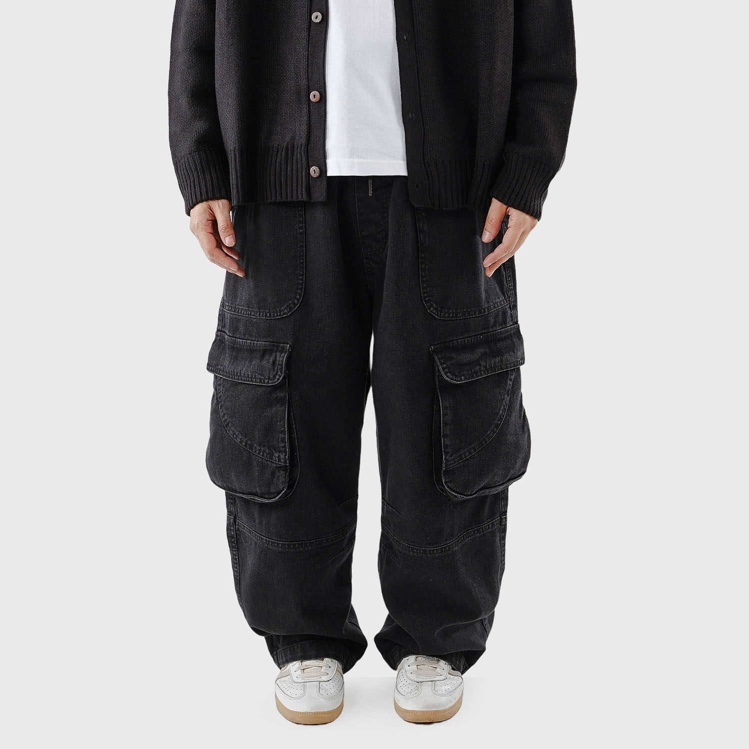 Noforty Project Baggy Cargo Long Pants Hamford Black