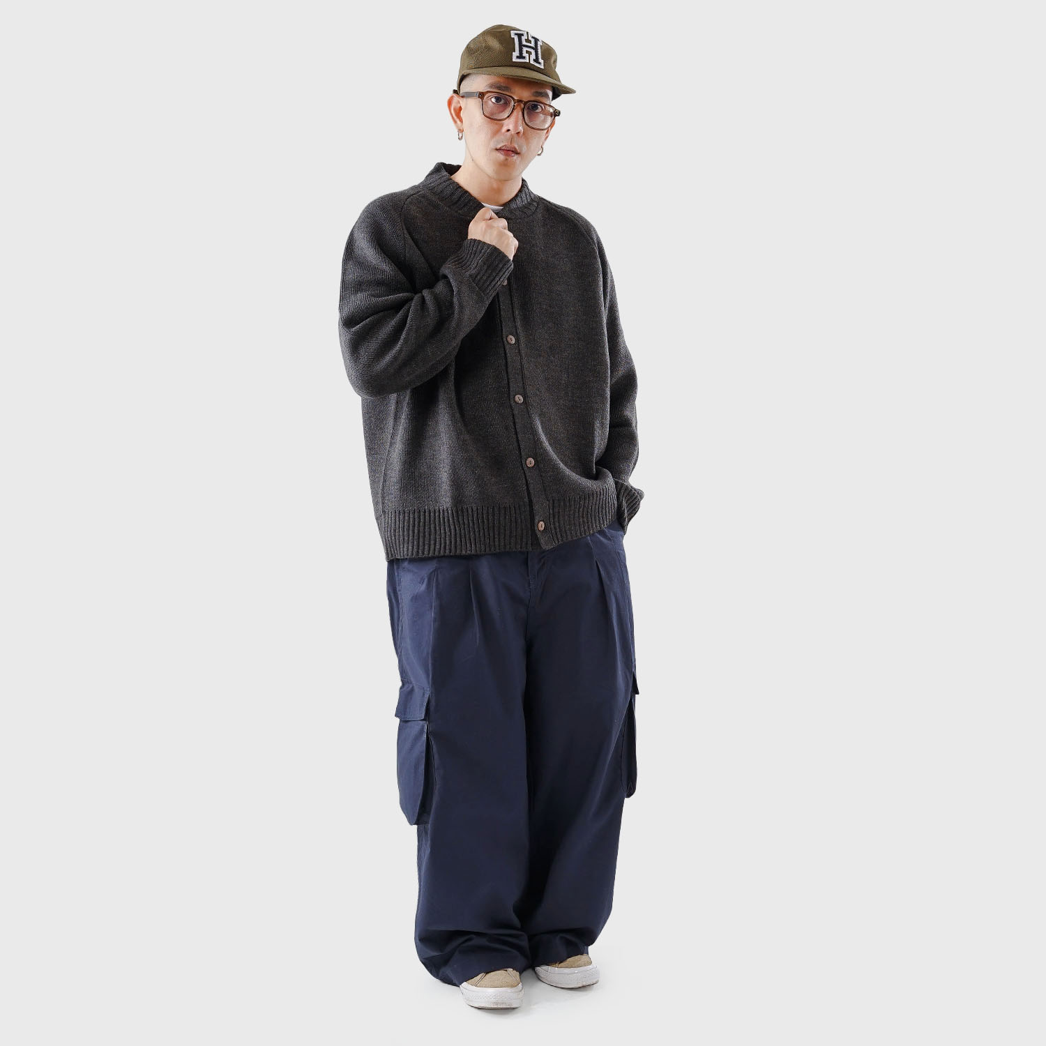 Noforty Project Oversize Knittwear Jacket Raijin Grey