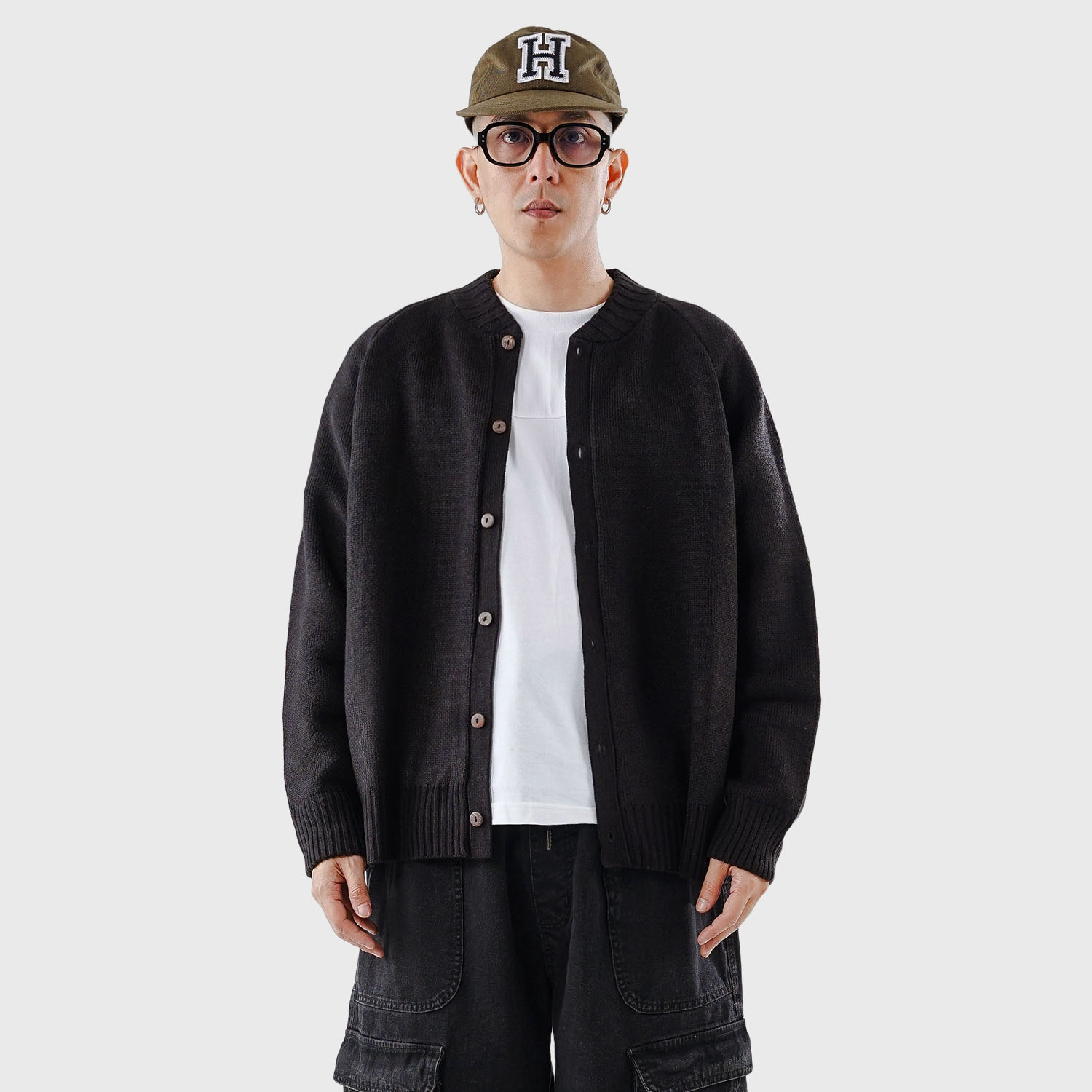 Noforty Project Oversize Knittwear Jacket Raijin Black