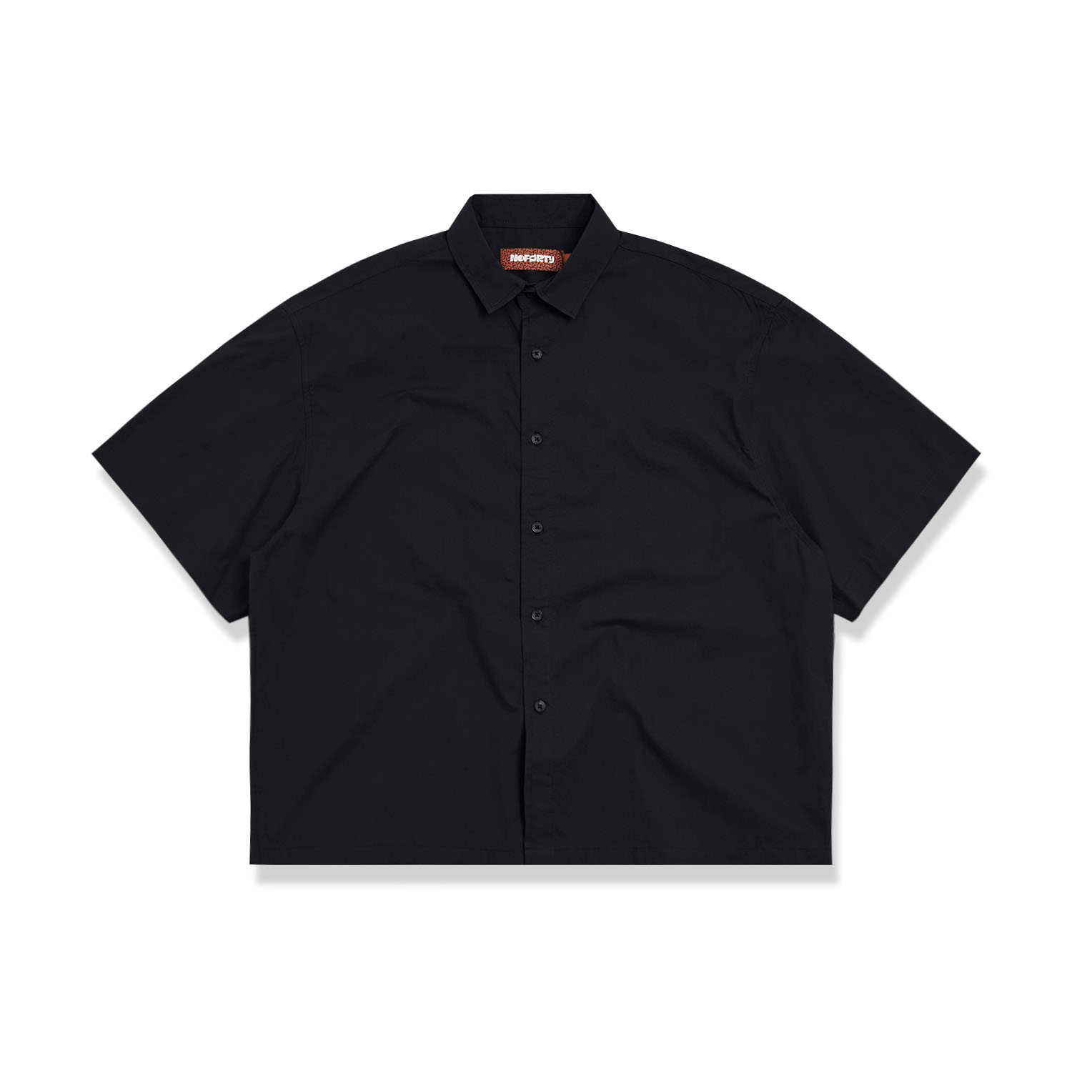 Noforty Project Oversize Wide Boxy Short Shirt Alba Black