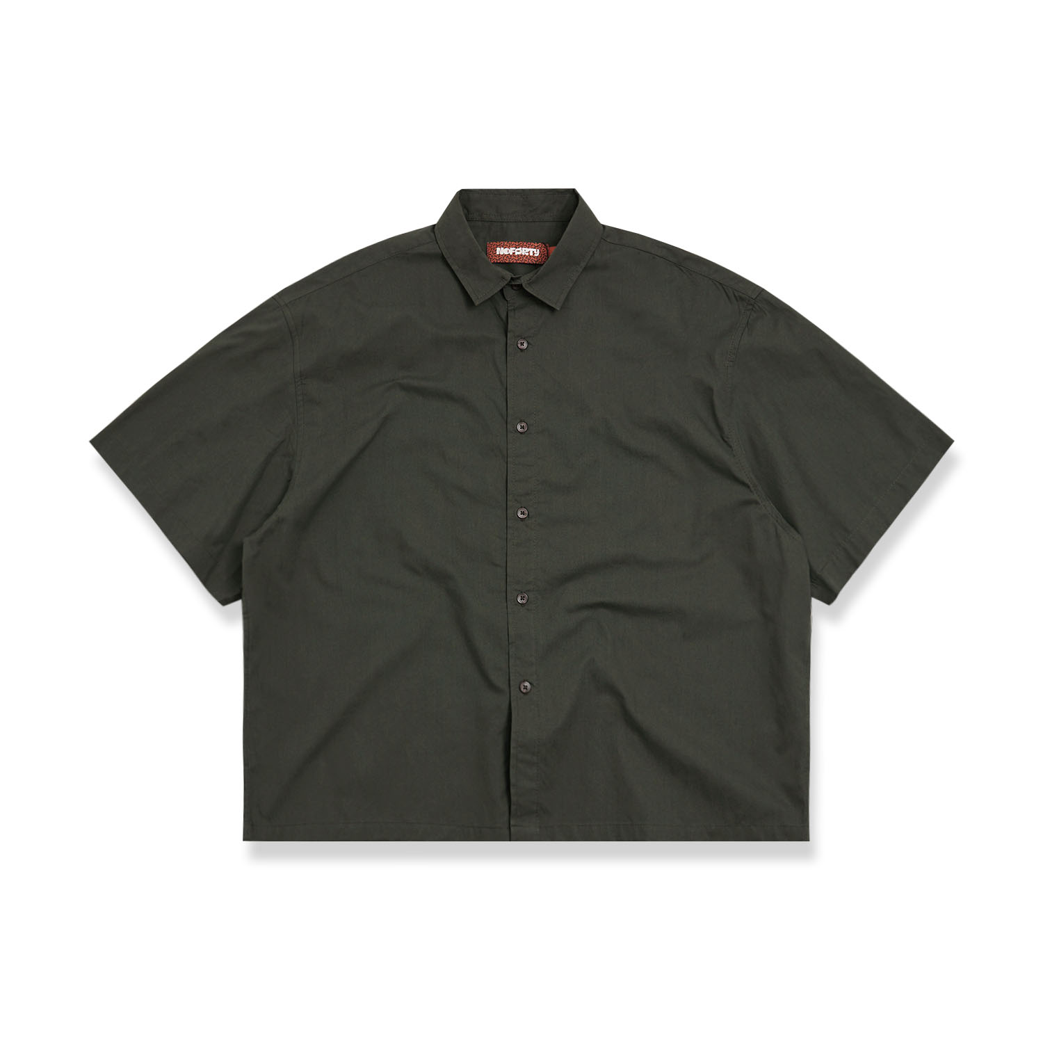 Noforty Project Oversize Wide Boxy Short Shirt Alba Olive