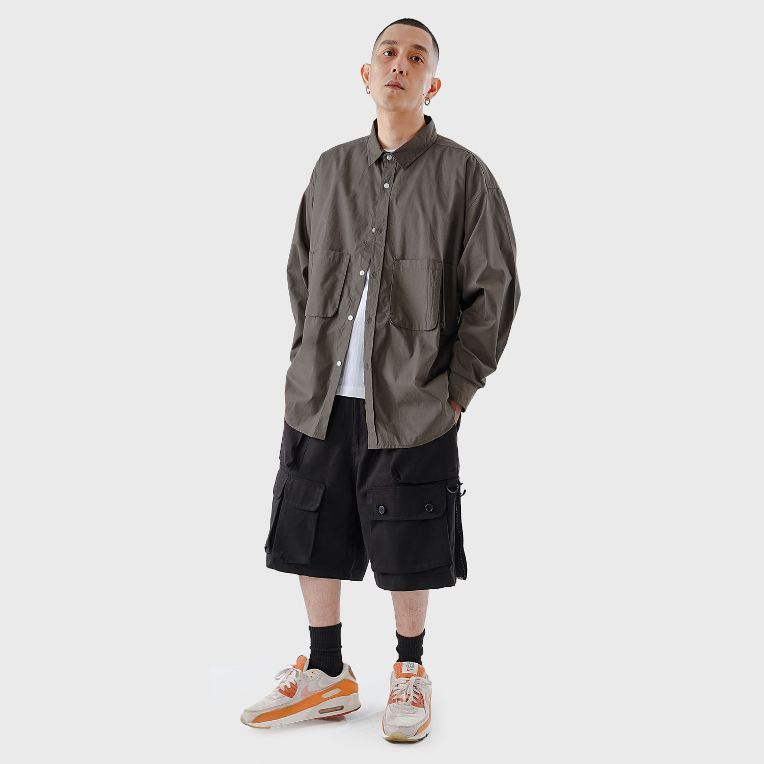 Noforty Project Oversize Boxy Long Shirt Furrel Dark Grey
