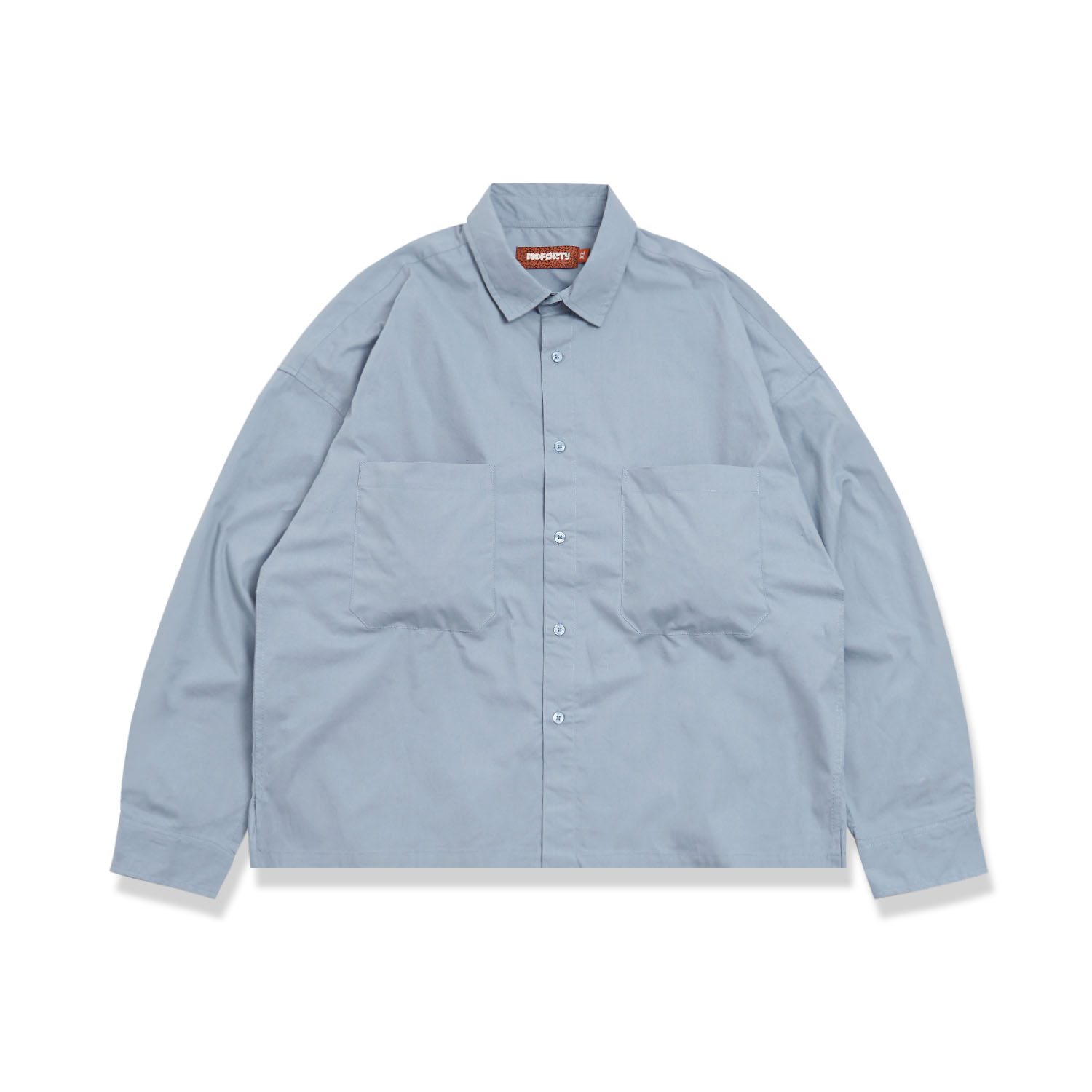 Noforty Project Oversize Boxy Long Shirt Lauren Sky Blue