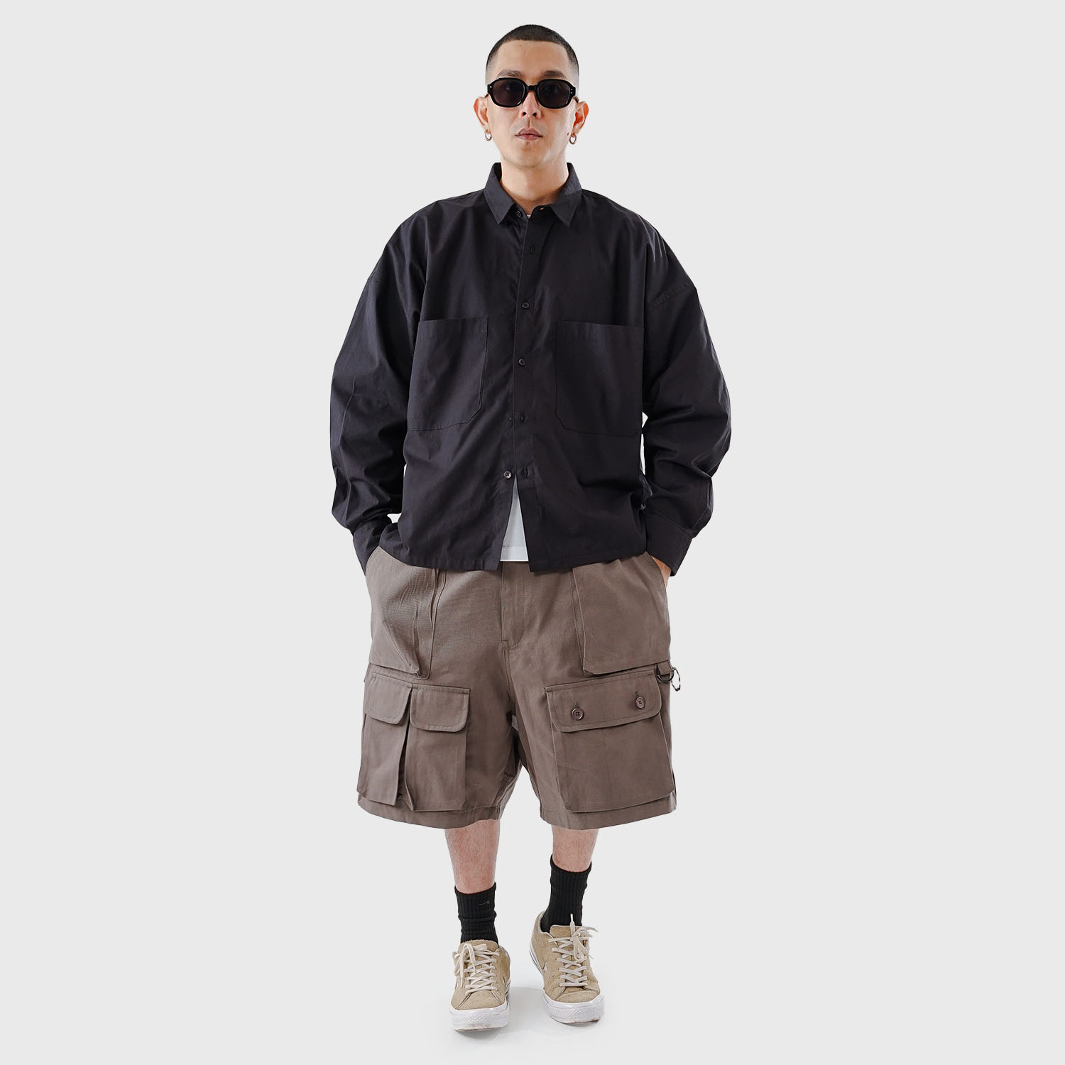 Noforty Project Oversize Boxy Long Shirt Lauren Black