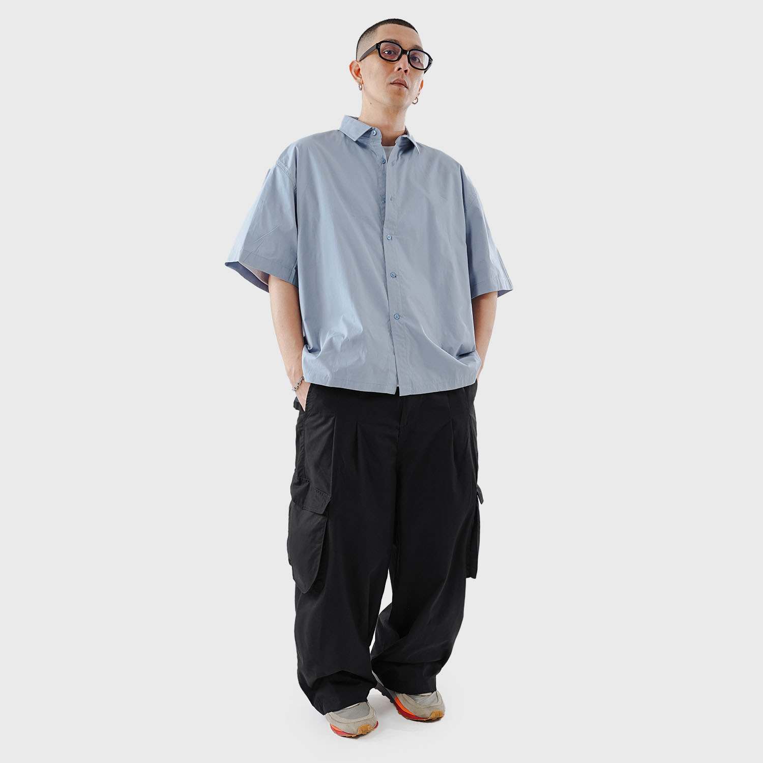 Noforty Project Long Cargo Pants Hadori Black