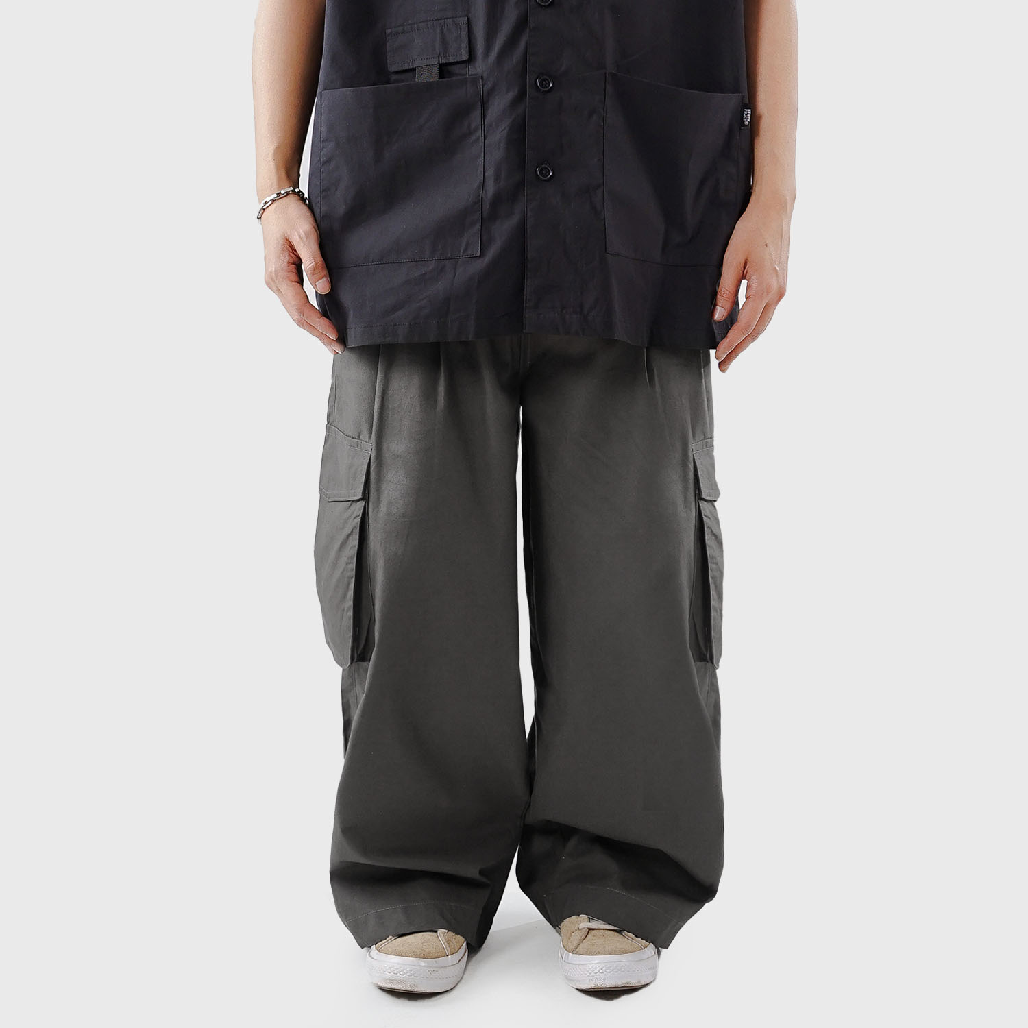 Noforty Project Long Cargo Pants Hadori Grey