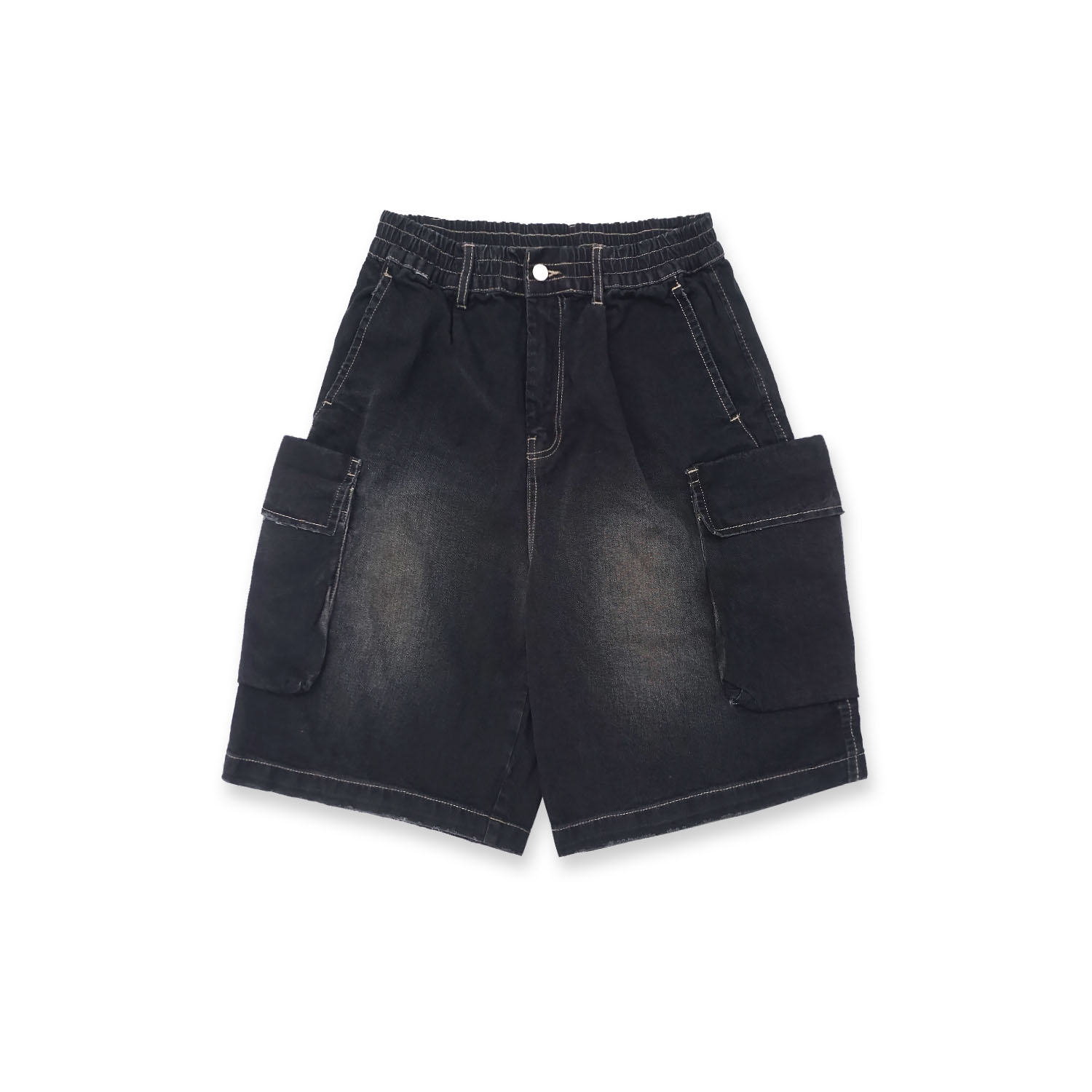 Noforty Project Jort Cargo Short Denim Pants Klays Black