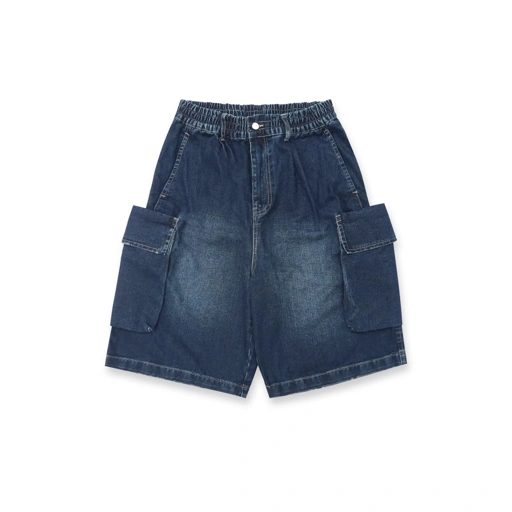 Image of Noforty Project Jort Cargo Short Denim Pants Klays Blue
