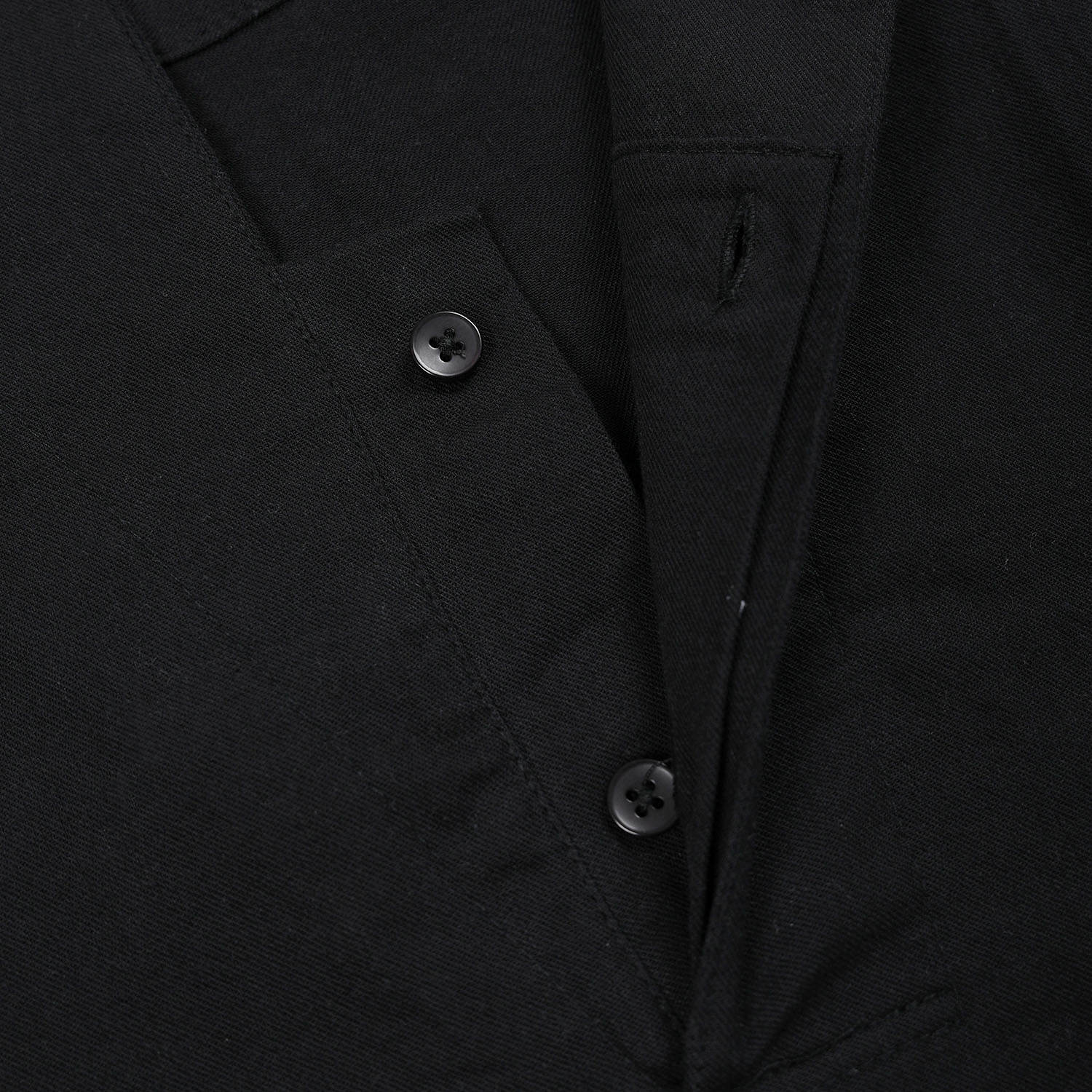 Noforty Project Oversize Colarless Boxy Shirt Isma Black