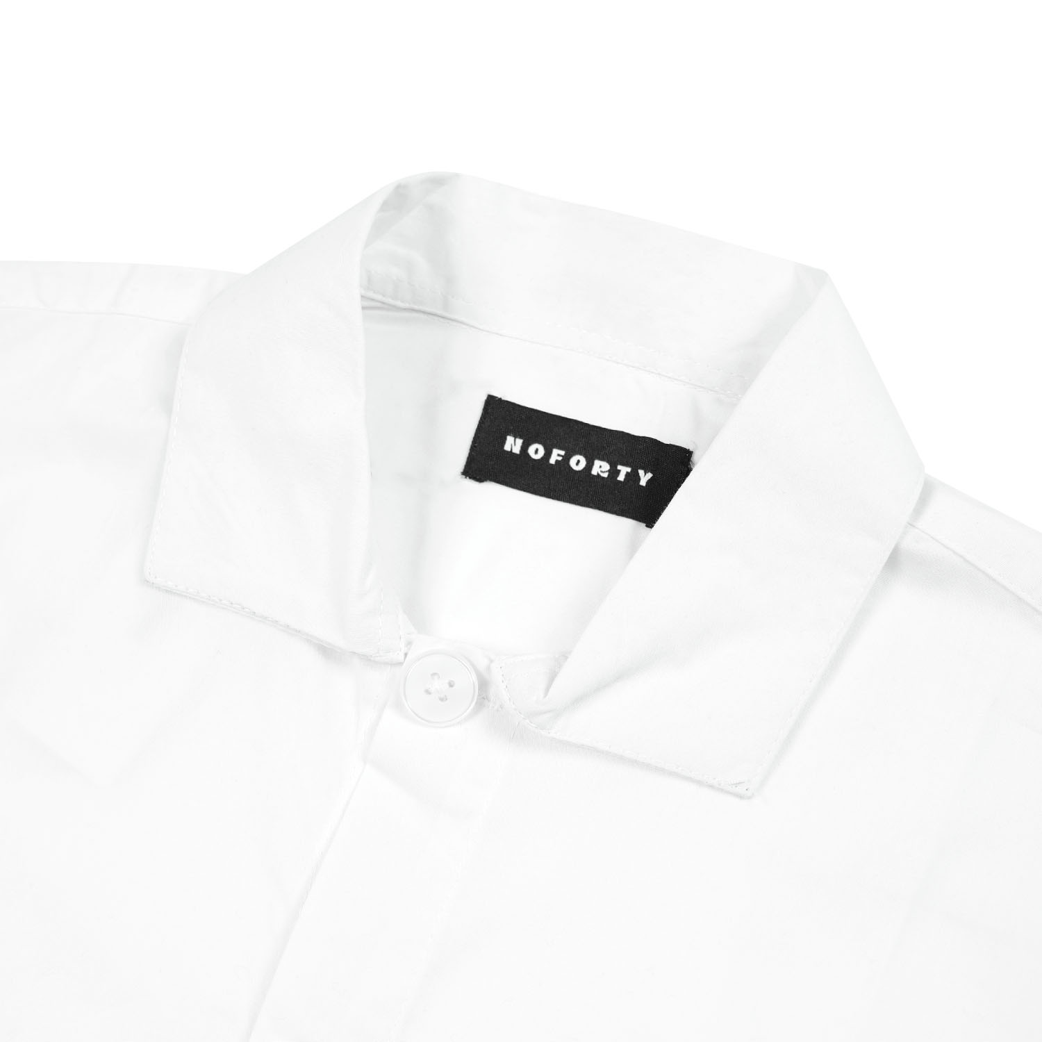 Noforty Project Oversize Boxy Short Shirt Qiro White