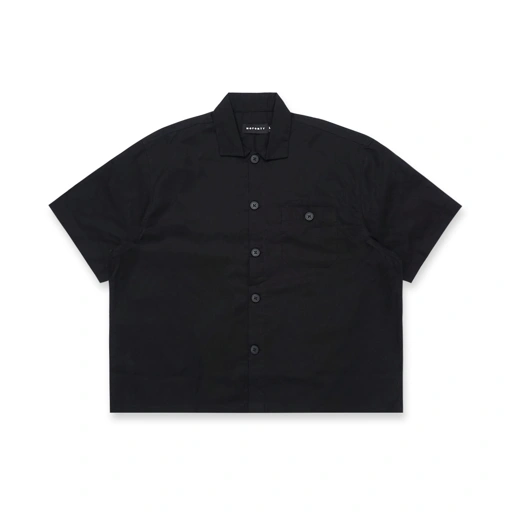 Image of Noforty Project Oversize Boxy Short Shirt Qiro Black