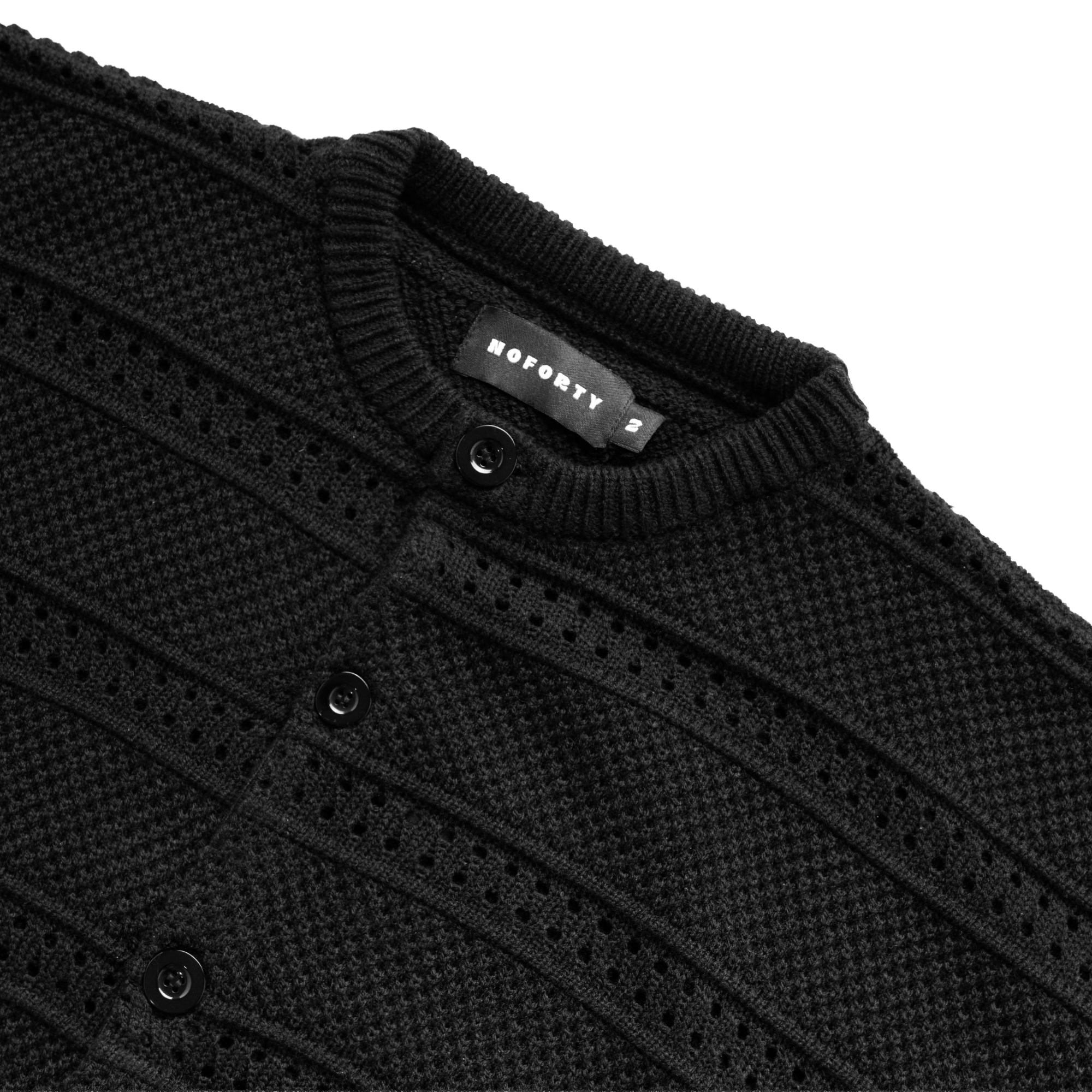 Noforty Project Oversize Knittwear Cardigan Jacket Yukino Black