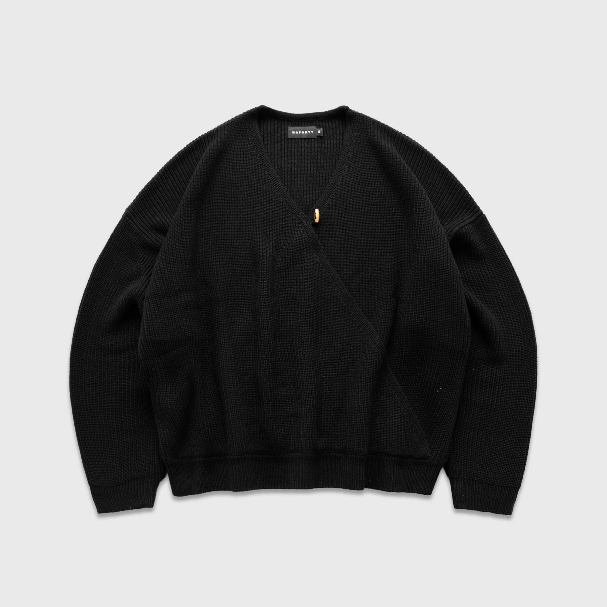 Noforty Project Oversize Knittwear Kimono Sando Black