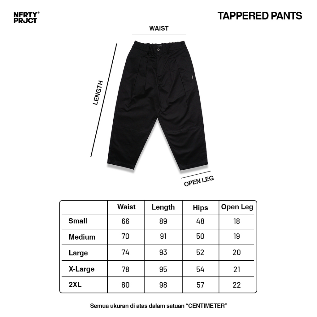 NOFORTY TAPPERED PANTS BLACK