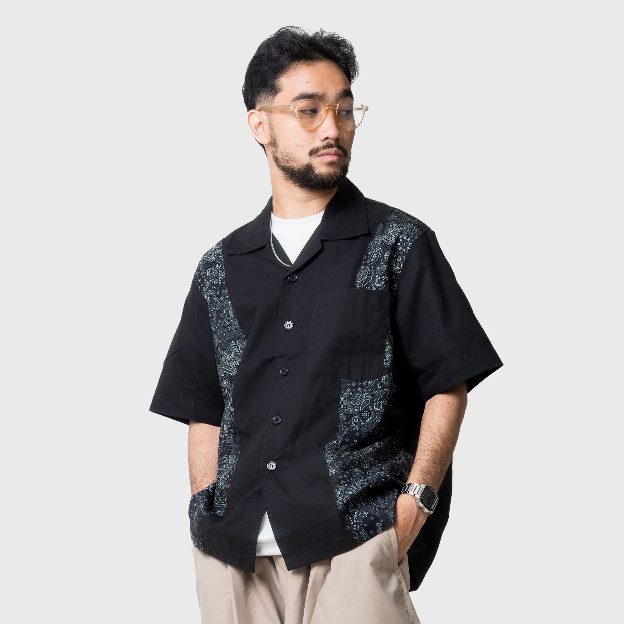 Noforty Project Oversize Short Shirt Pasley Black