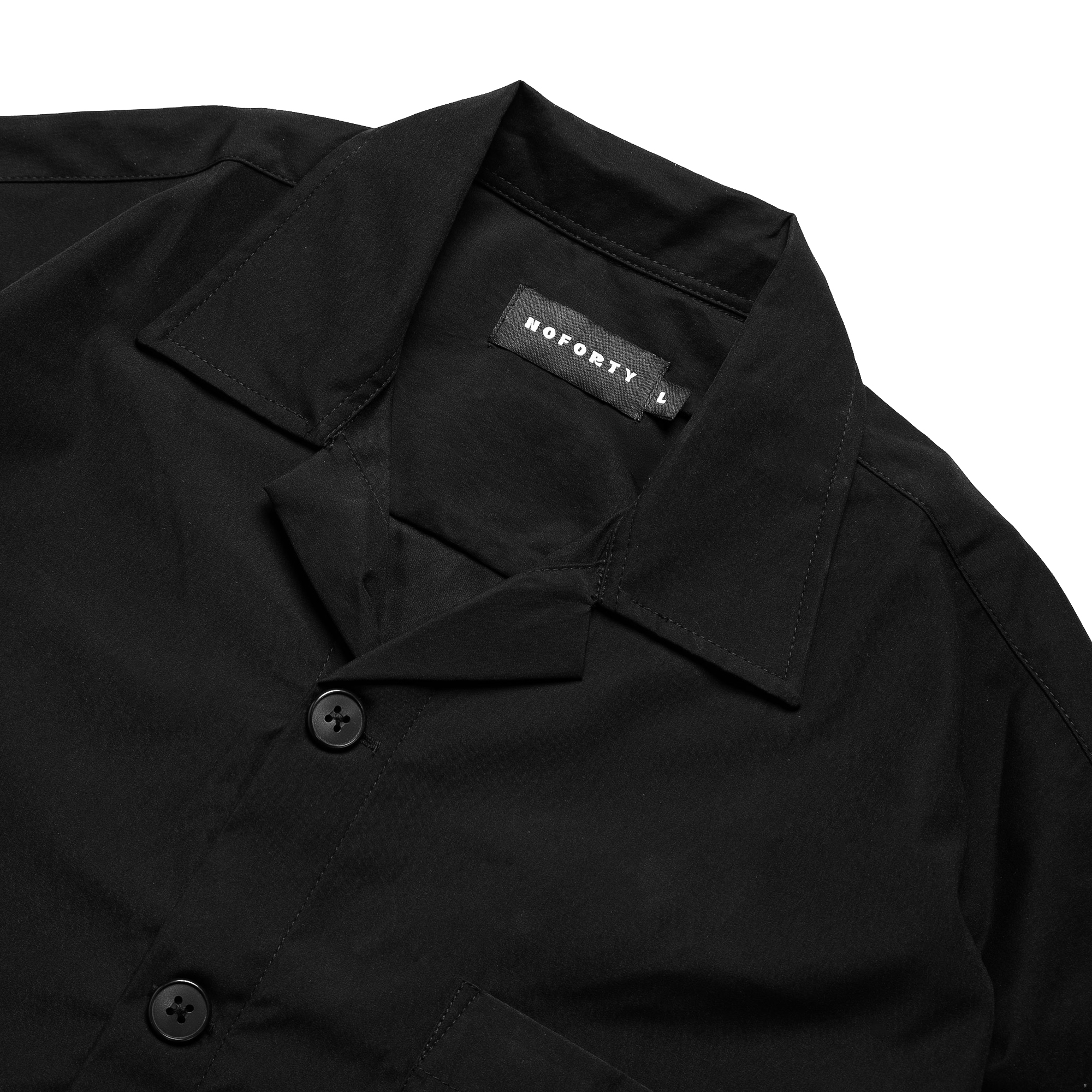 Noforty Project Oversize Loose Bowling Long Shirt Damian Black