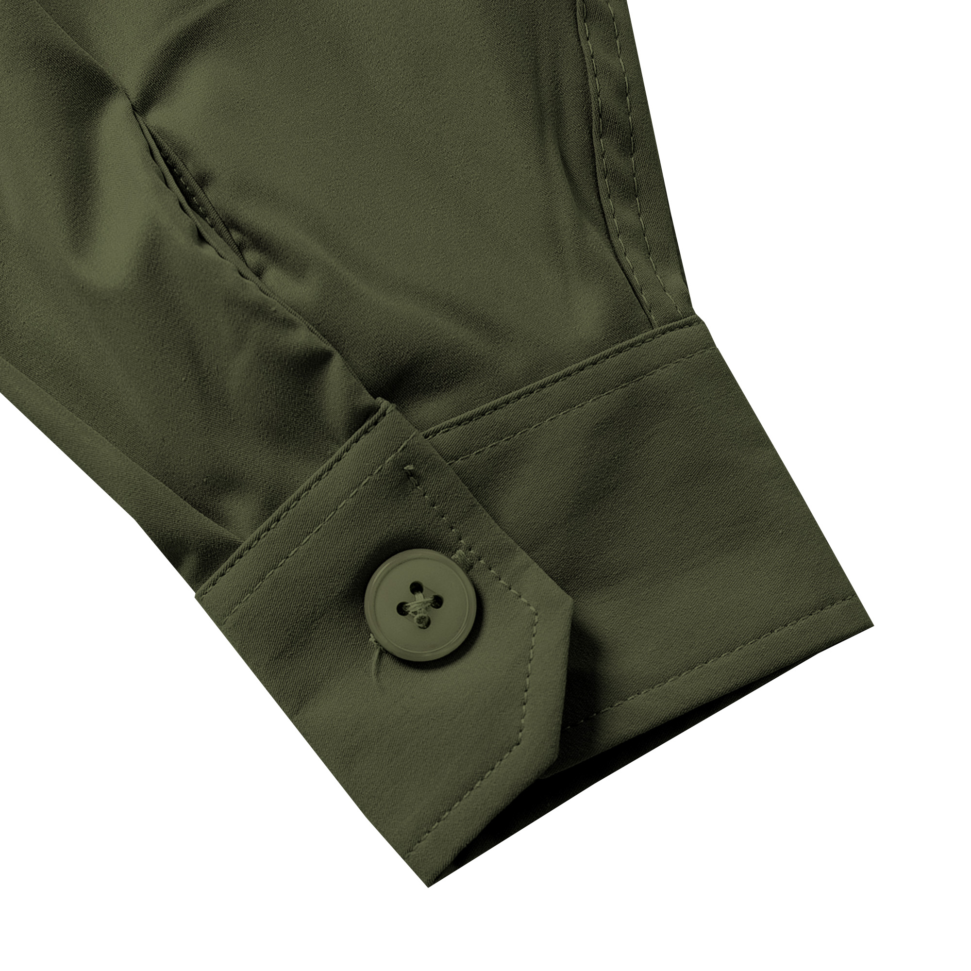 Noforty Project Oversize Loose Bowling Long Shirt Damian Olive