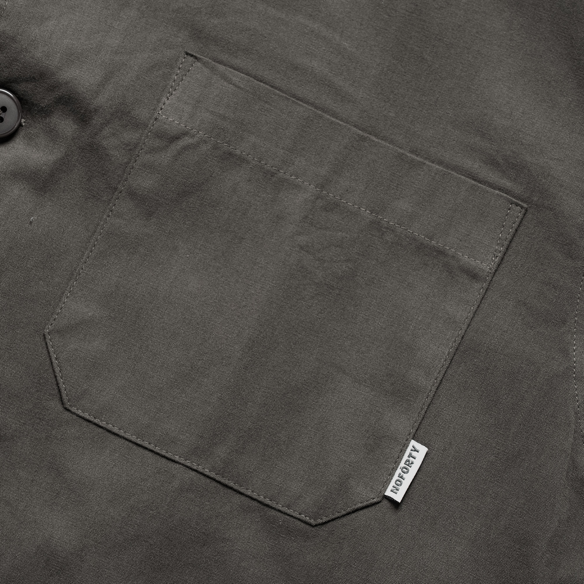 Noforty Project Oversize Colarless Long Shirt Nami Dark Grey