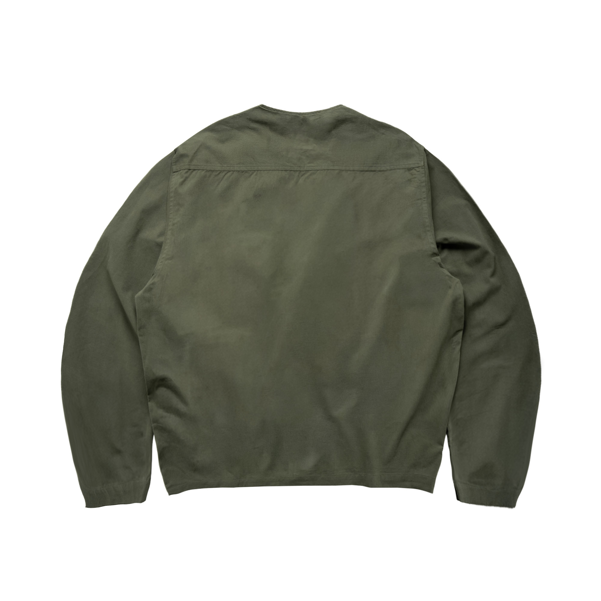 Noforty Project Oversize Colarless Long Shirt Nami Olive