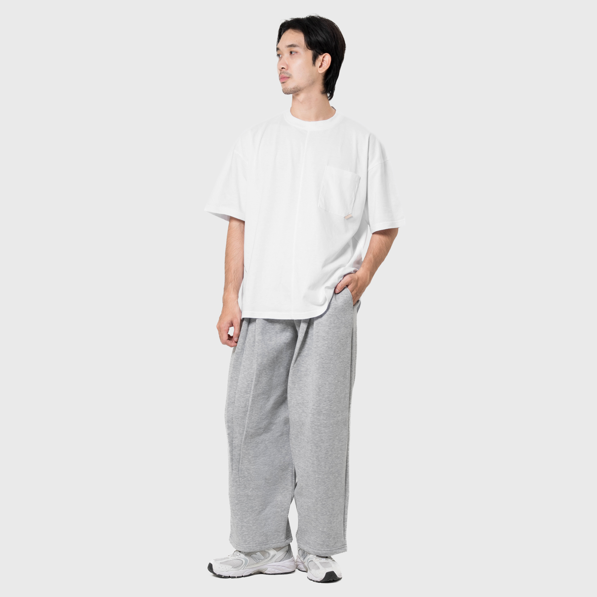 Noforty Project Pleated Sweat Pants Trace Misty