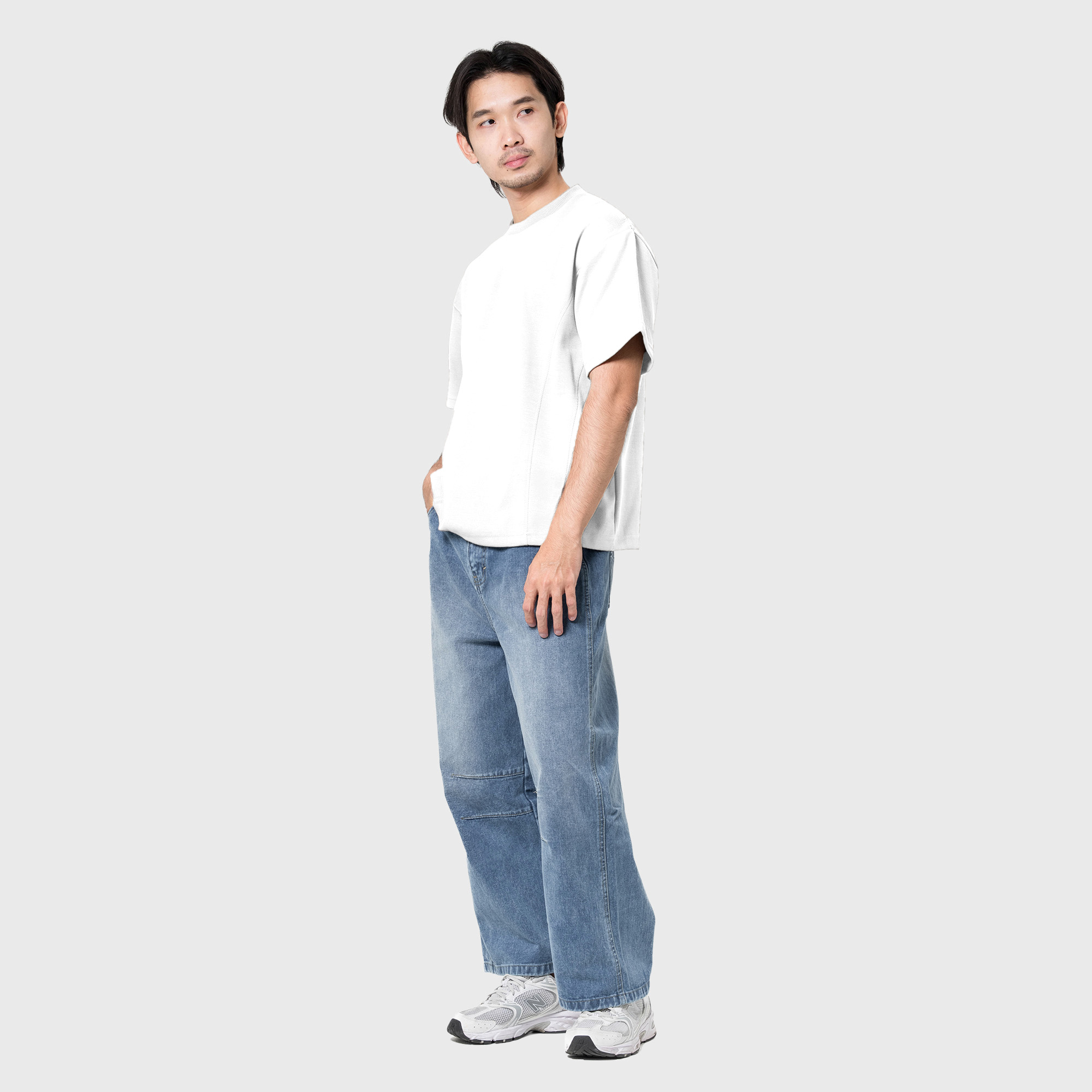 Noforty Project Oversize Boxy Fitty Tee White