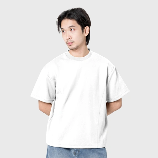 Noforty Project Oversize Boxy Fitty Tee White