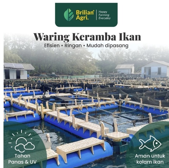 Jaring Waring Lebar 120 cm Panjang 100 Meter Jaring Pagar Tanaman, Jaringย Kerambaย Ikan