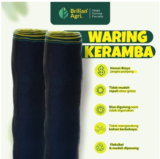Jaring Waring Lebar 120 cm Jaring Pagar Tanaman, Jaringย Kerambaย Ikan