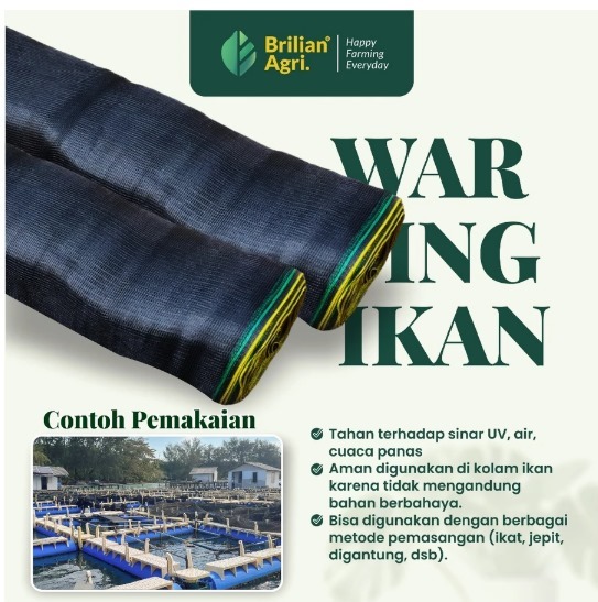 Jaring Waring Lebar 120 cm Jaring Pagar Tanaman, Jaringย Kerambaย Ikan